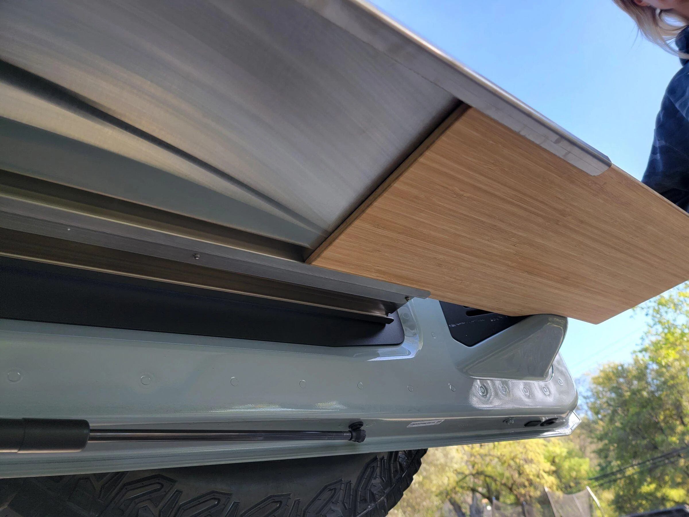 Ford Bronco Goose gear tailgate table installed! 20220316_165631