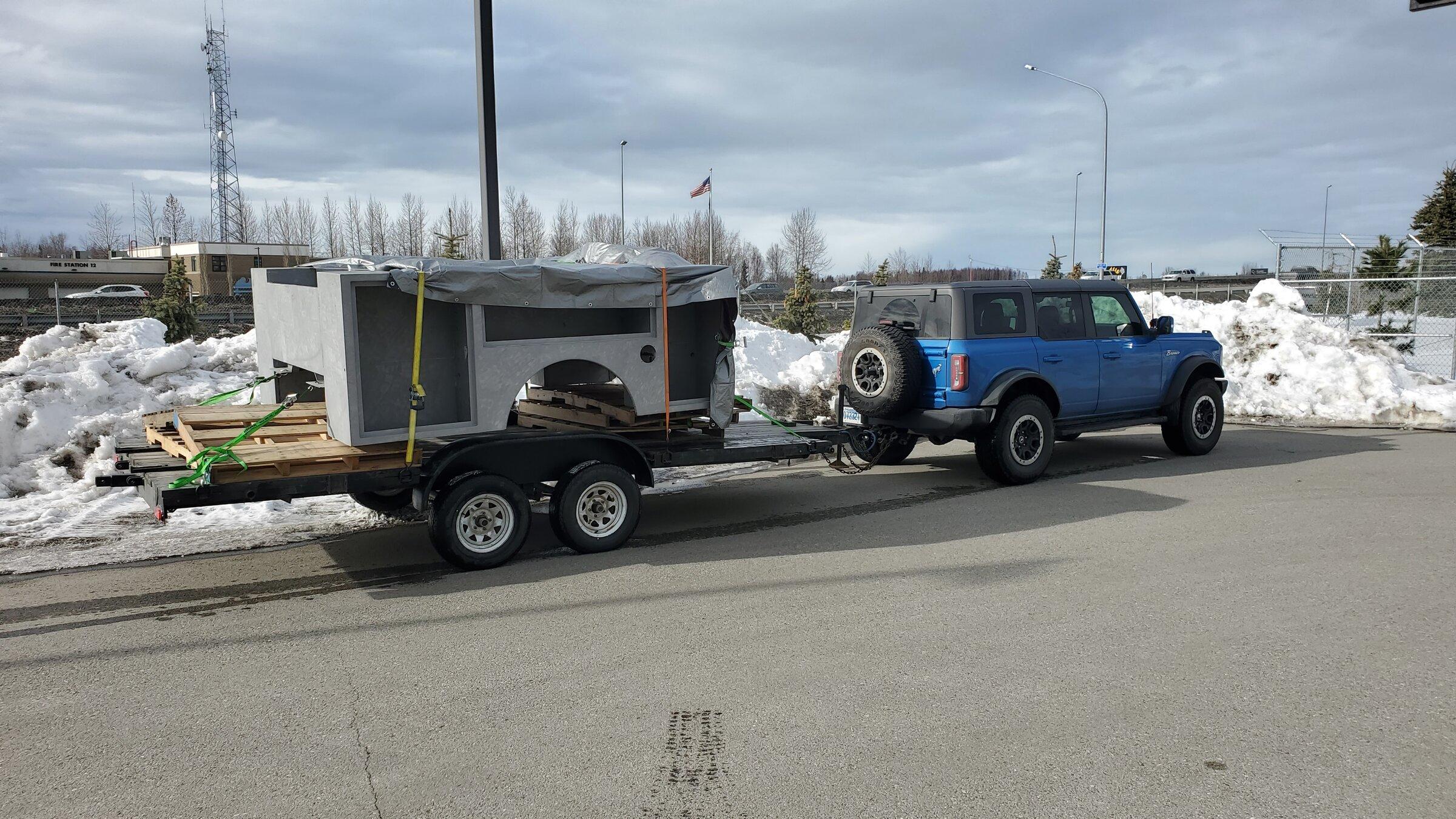 Ford Bronco Adjustable tri-ball hitch that clears the spare 20220316_152929