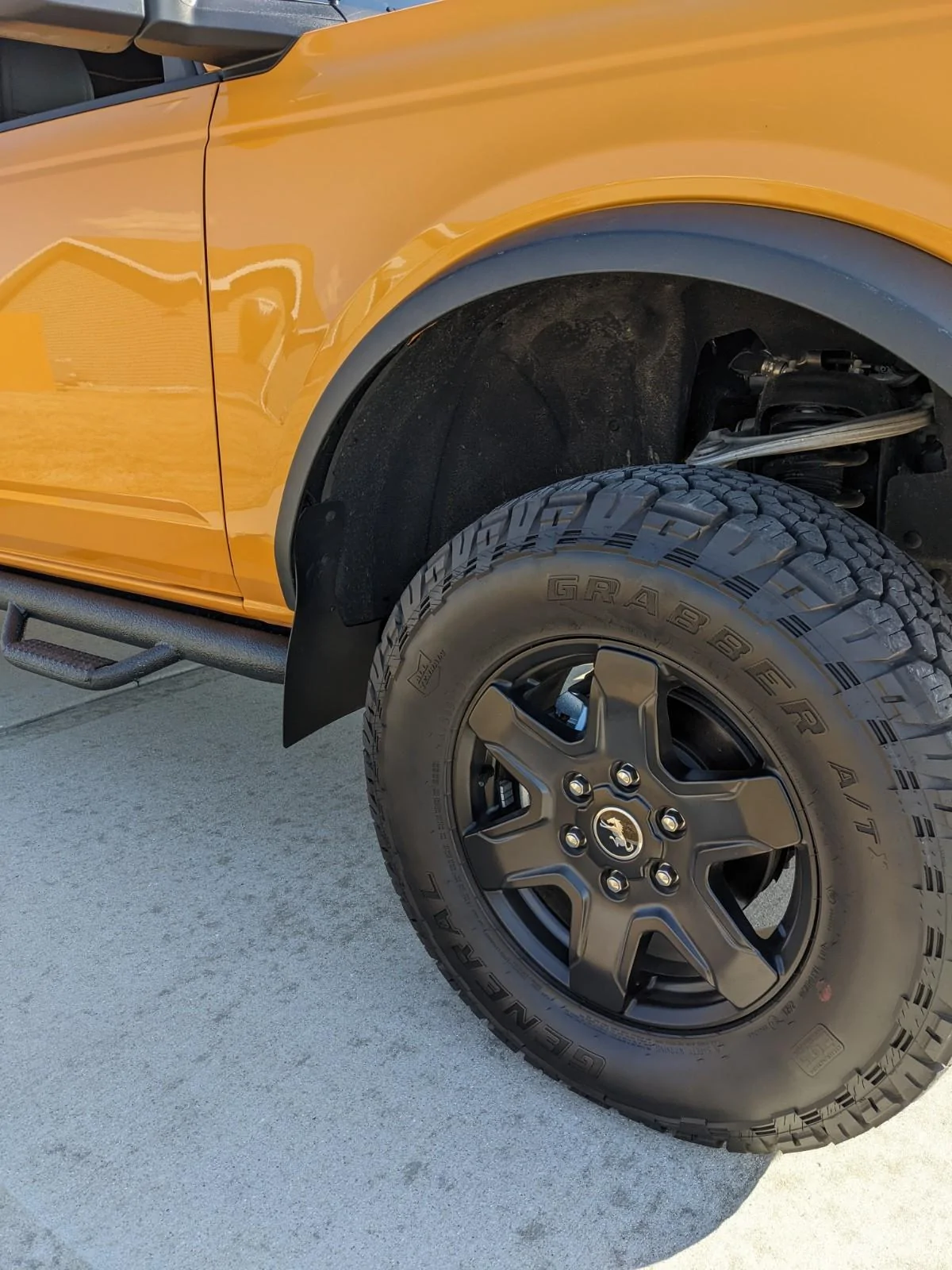 Ford Bronco DIY Mud Flaps, functional, low cost, and low profile PXL_20220320_202431595