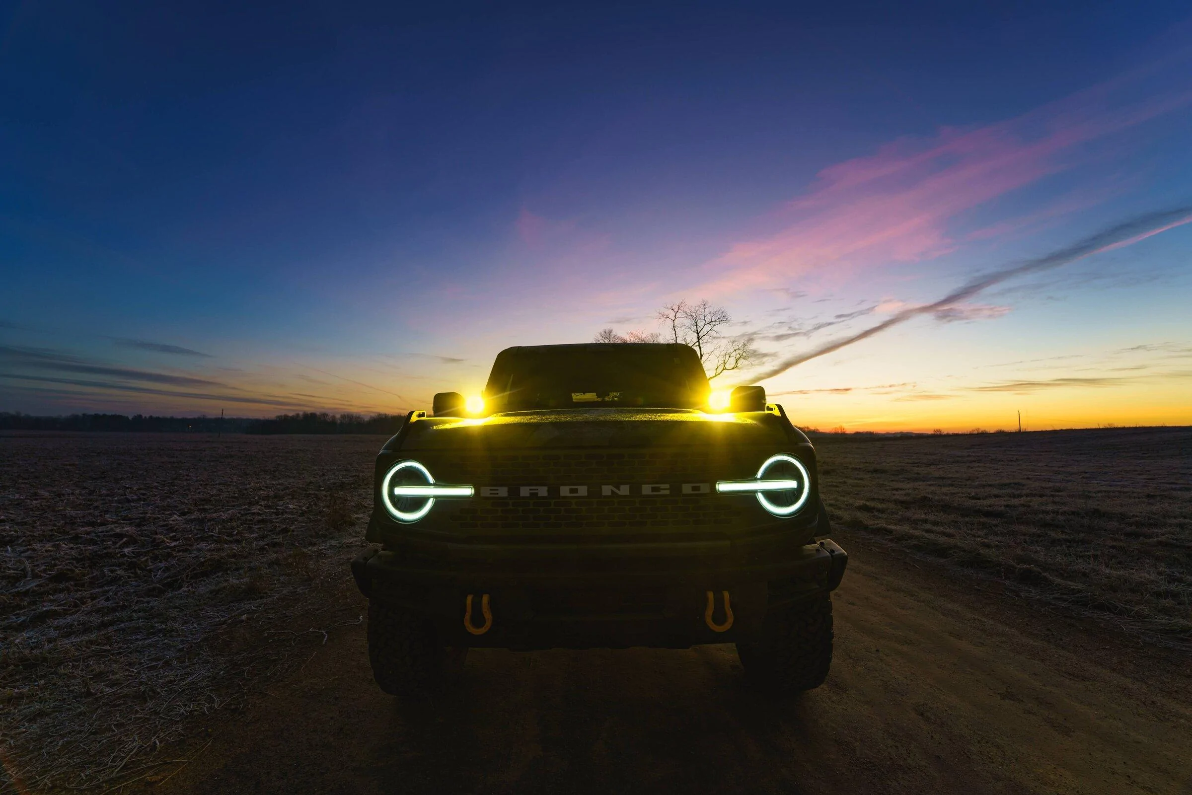 Ford Bronco Just a City Dweller. Urban Digital Camo Bronco Bright Lights