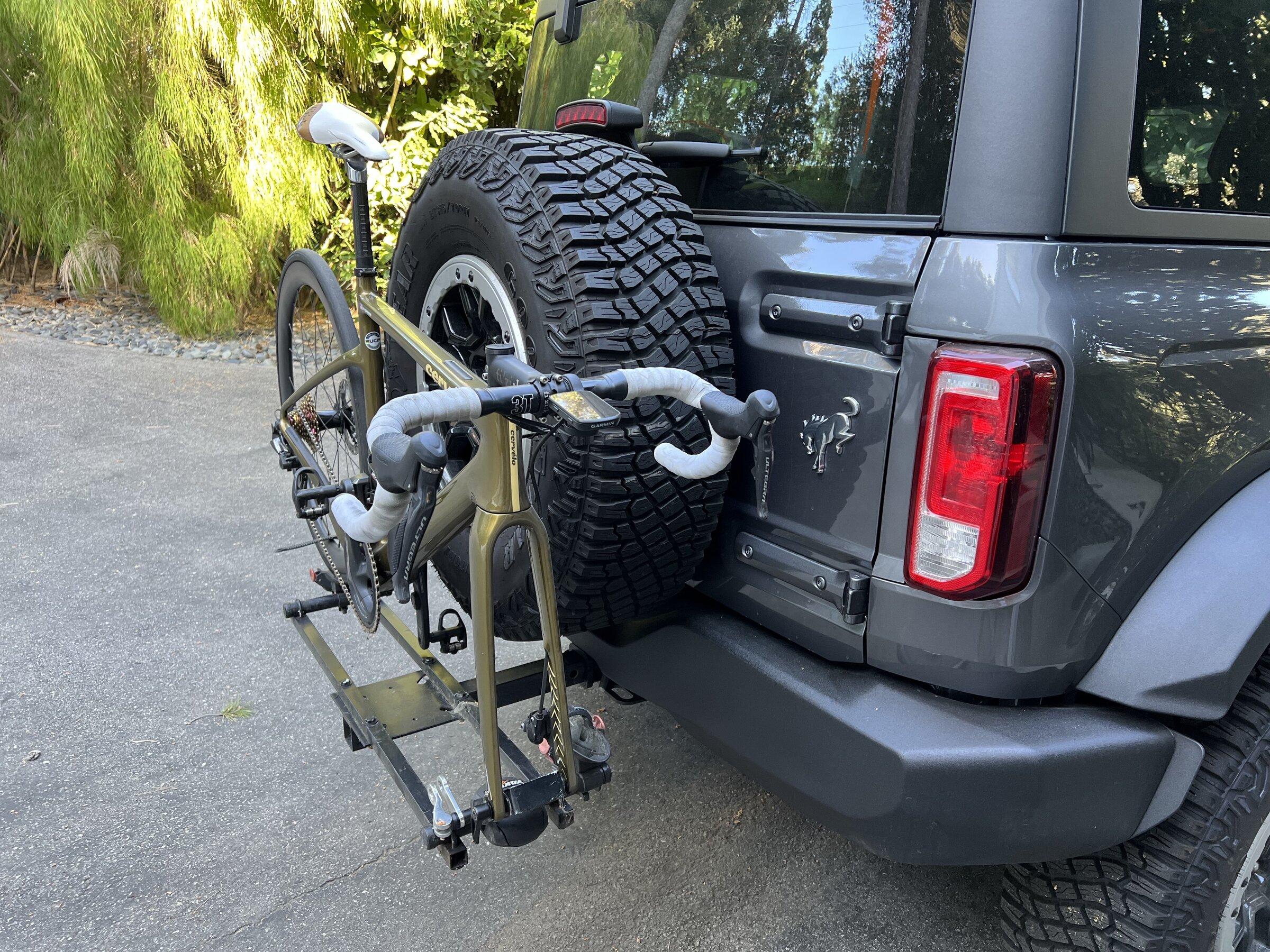 Ford Bronco DIY Hitch Mounted Bike Rack IMG_1454