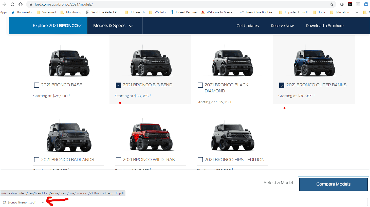 Ford Bronco Ford on site comparison 1598558782009