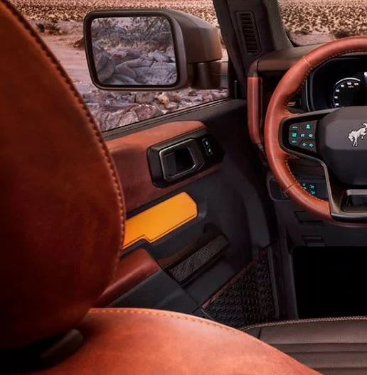 Ford Bronco Hint at Red Interior/Colored Accents? DoorInsert