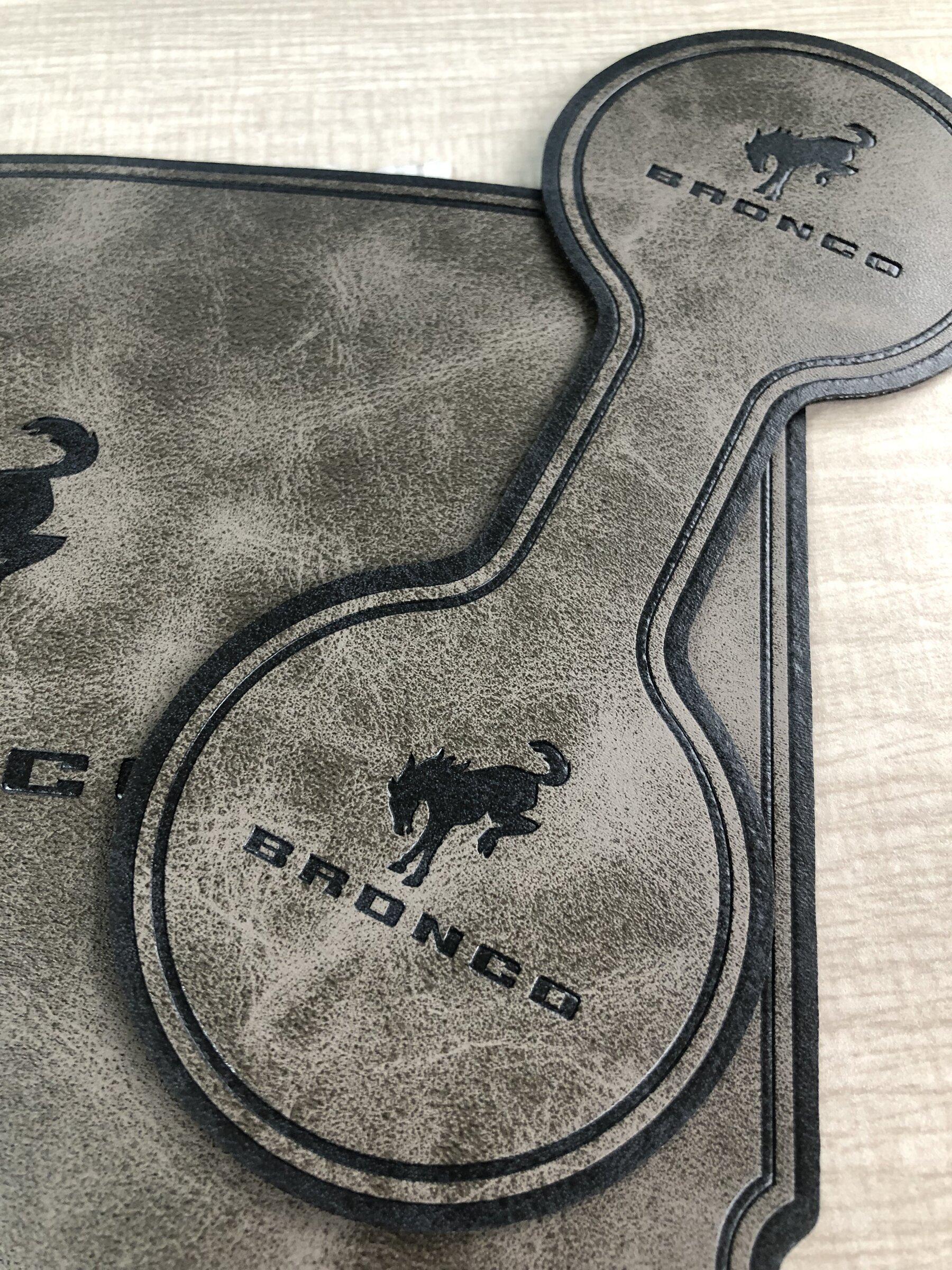 Ford Bronco Insert mats installed for interior, center console, cupholder 1648100880868