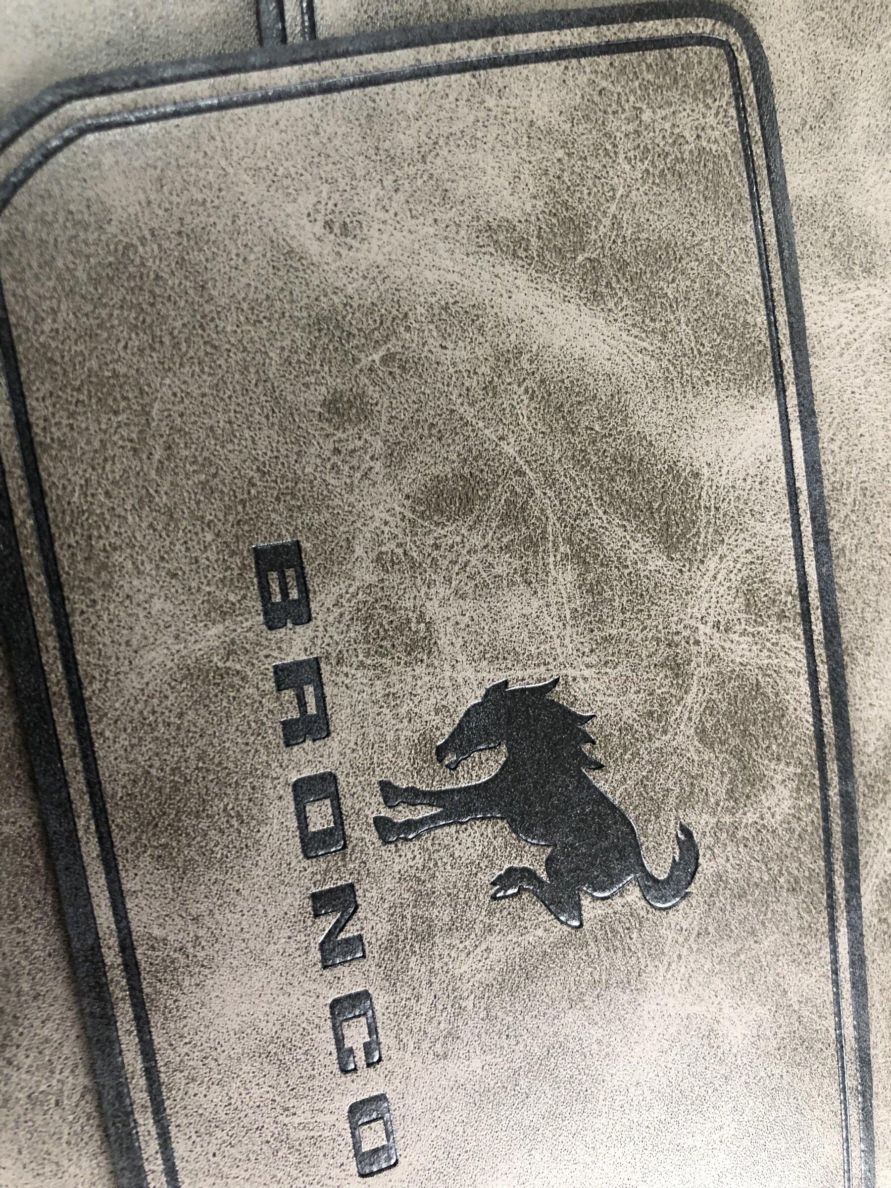Ford Bronco Insert mats installed for interior, center console, cupholder 1648101245123