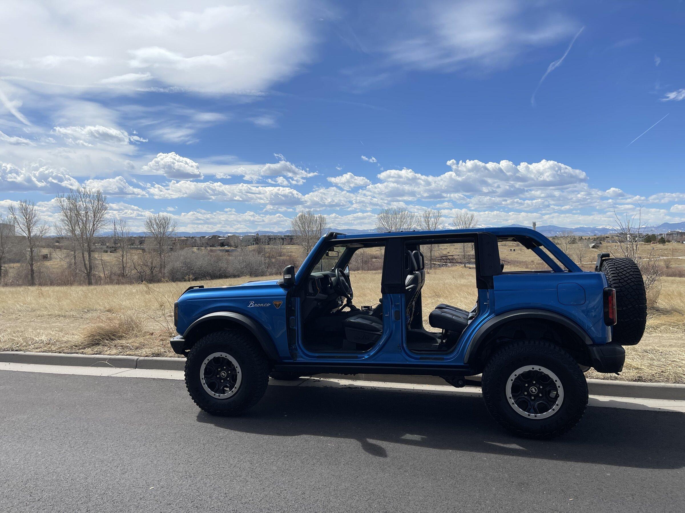 Ford Bronco Topless Doorless Experience Comparison Bronco vs Jeep Wrangler (by owner of both) A50913D9-9D18-4688-A1D3-33CA172B73BD