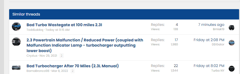 Ford Bronco 2.3L turbo boost issues 1648564862962