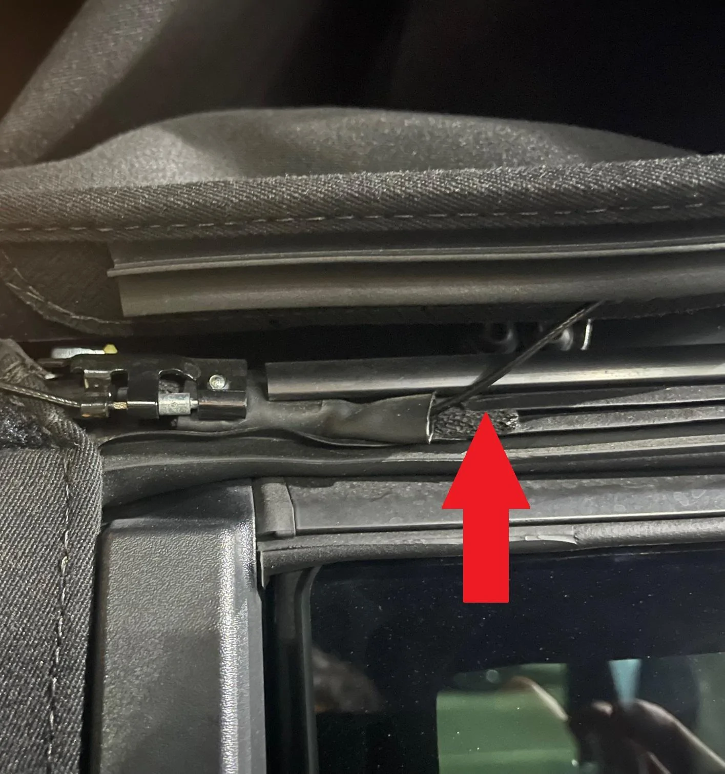 Ford Bronco Soft Top Seal Loose on Driver Side IMG_2868