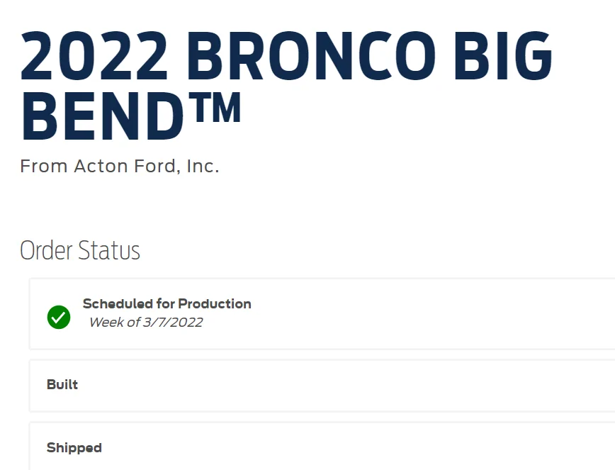 Ford Bronco 5/9 Build Week group. (ManSquatch Week) 1648662601303