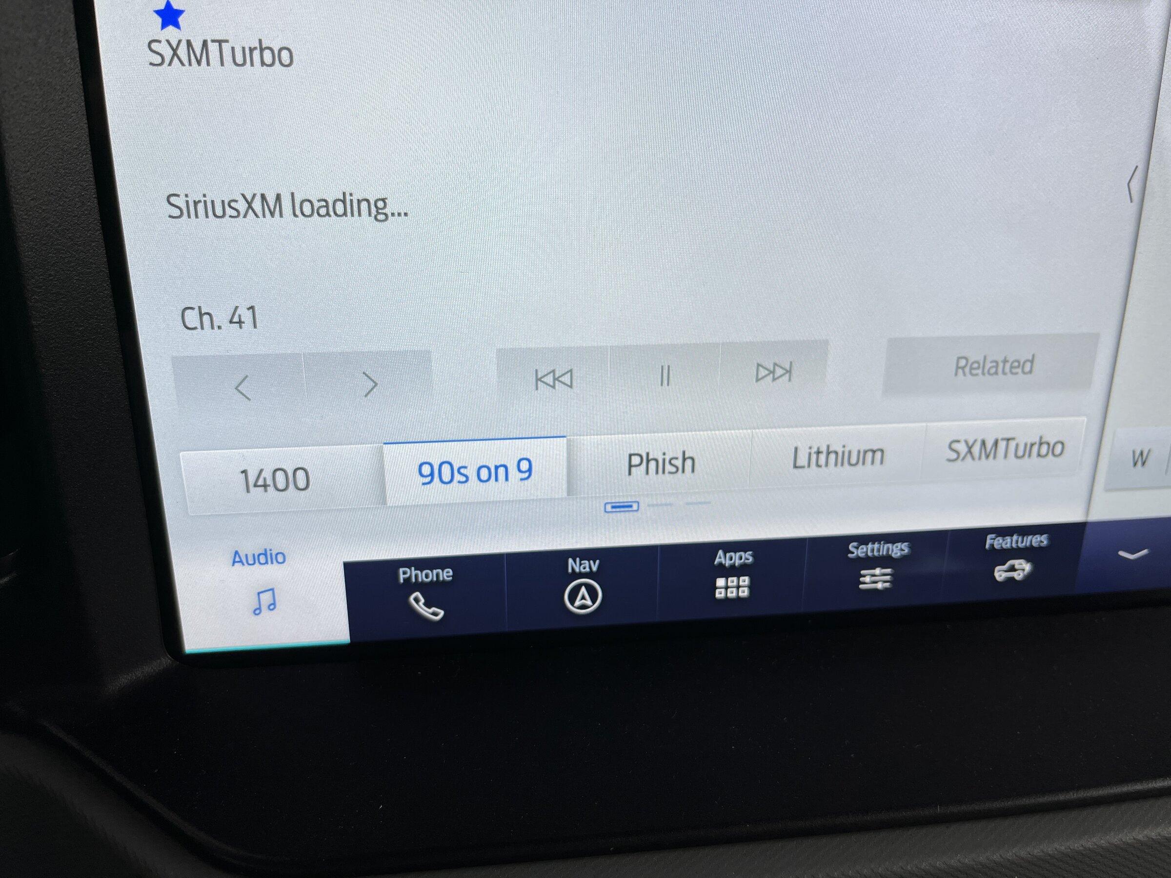 Ford Bronco SiriusXM Display Question IMG_1089.JPG