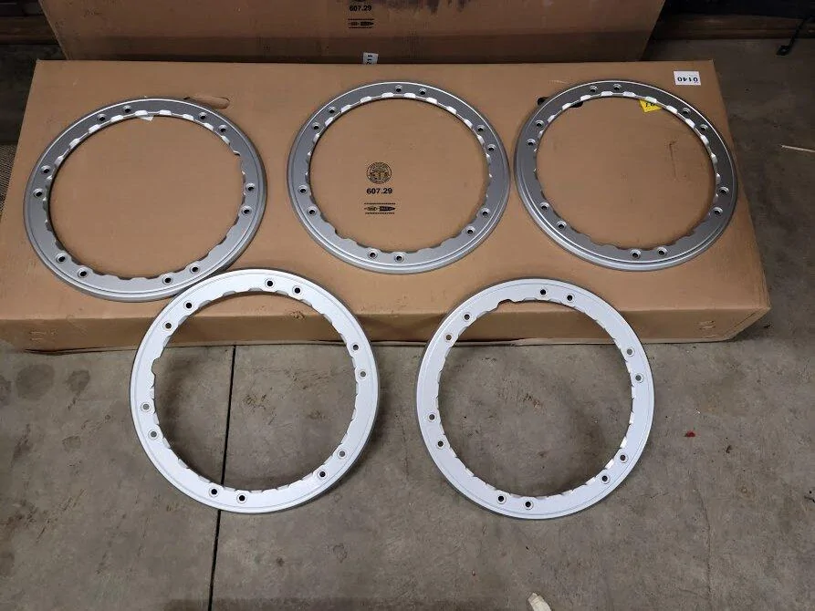 Ford Bronco Sasquatch Silver Trim Rings (5) sasquatch beadlock rings