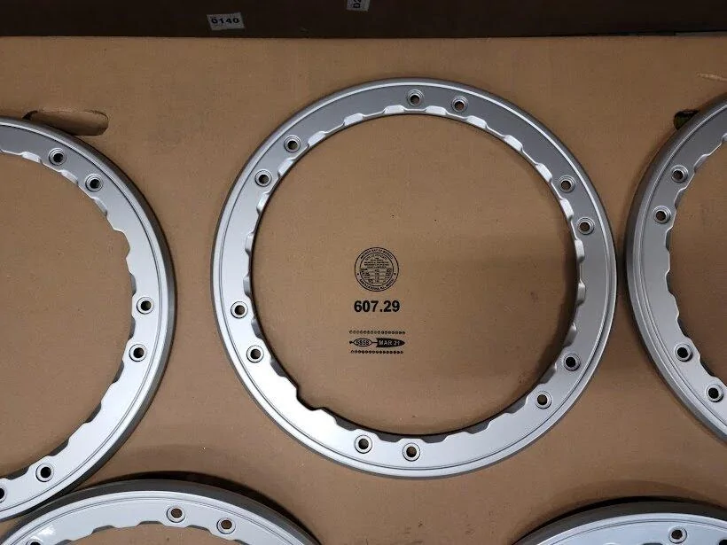 Ford Bronco Sasquatch Silver Trim Rings (5) sasquatch beadlock rings 2