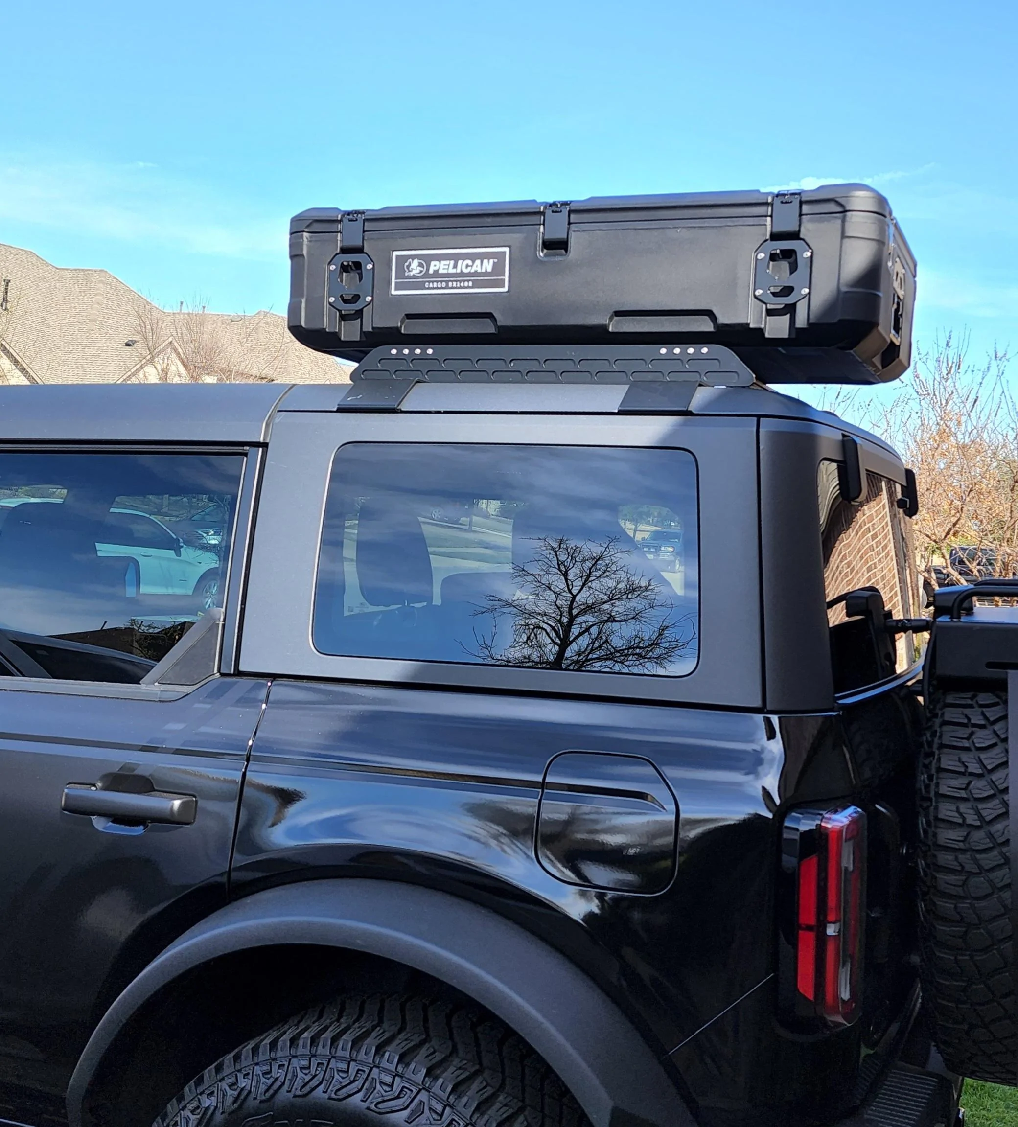 Ford Bronco Pelican Cargo Cases + BAtents Rack 20220328_162910