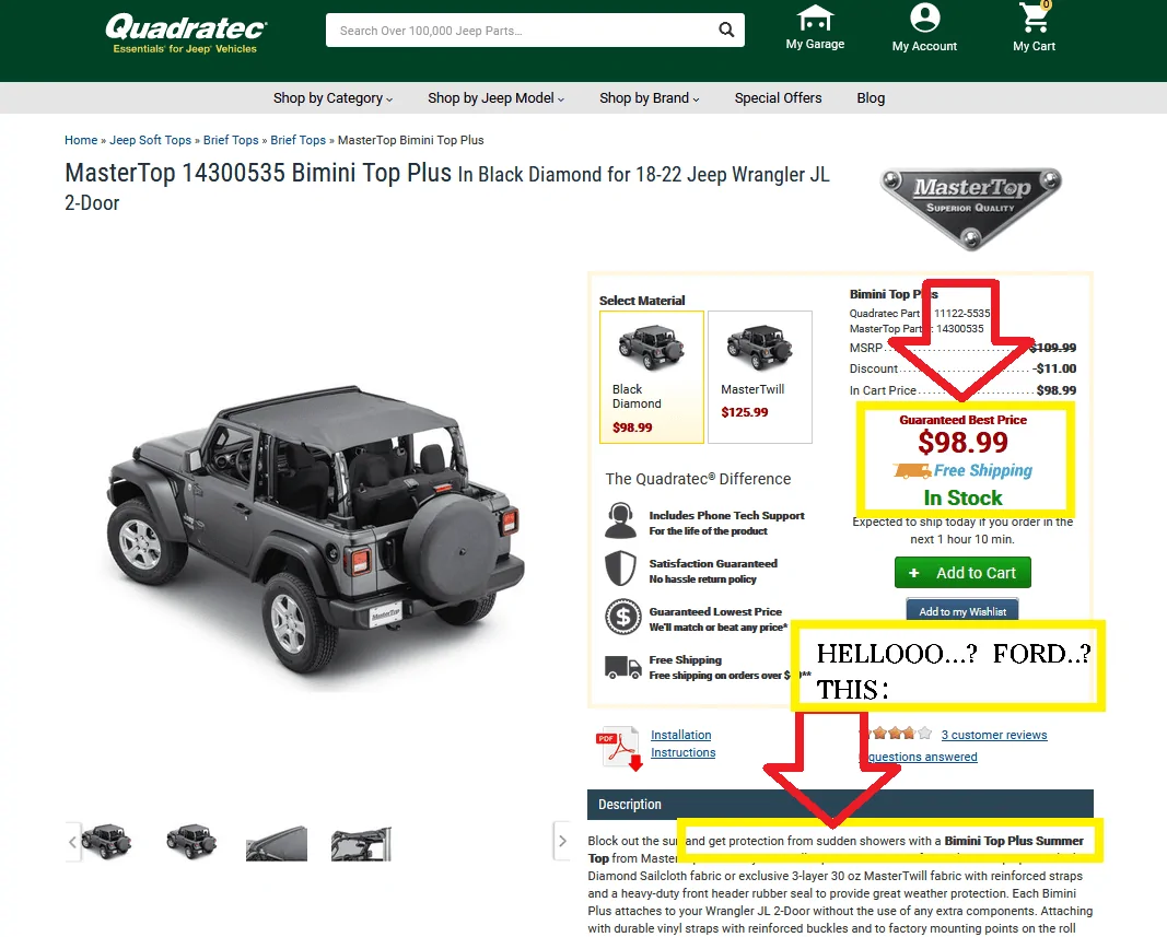 Ford Bronco Ford Canvas Bimini Top - Installed Quick Look Untitled