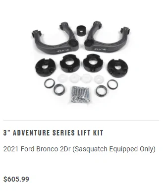 Ford Bronco Antimatter Base Sasquatch 2 Door Build 1648869378869