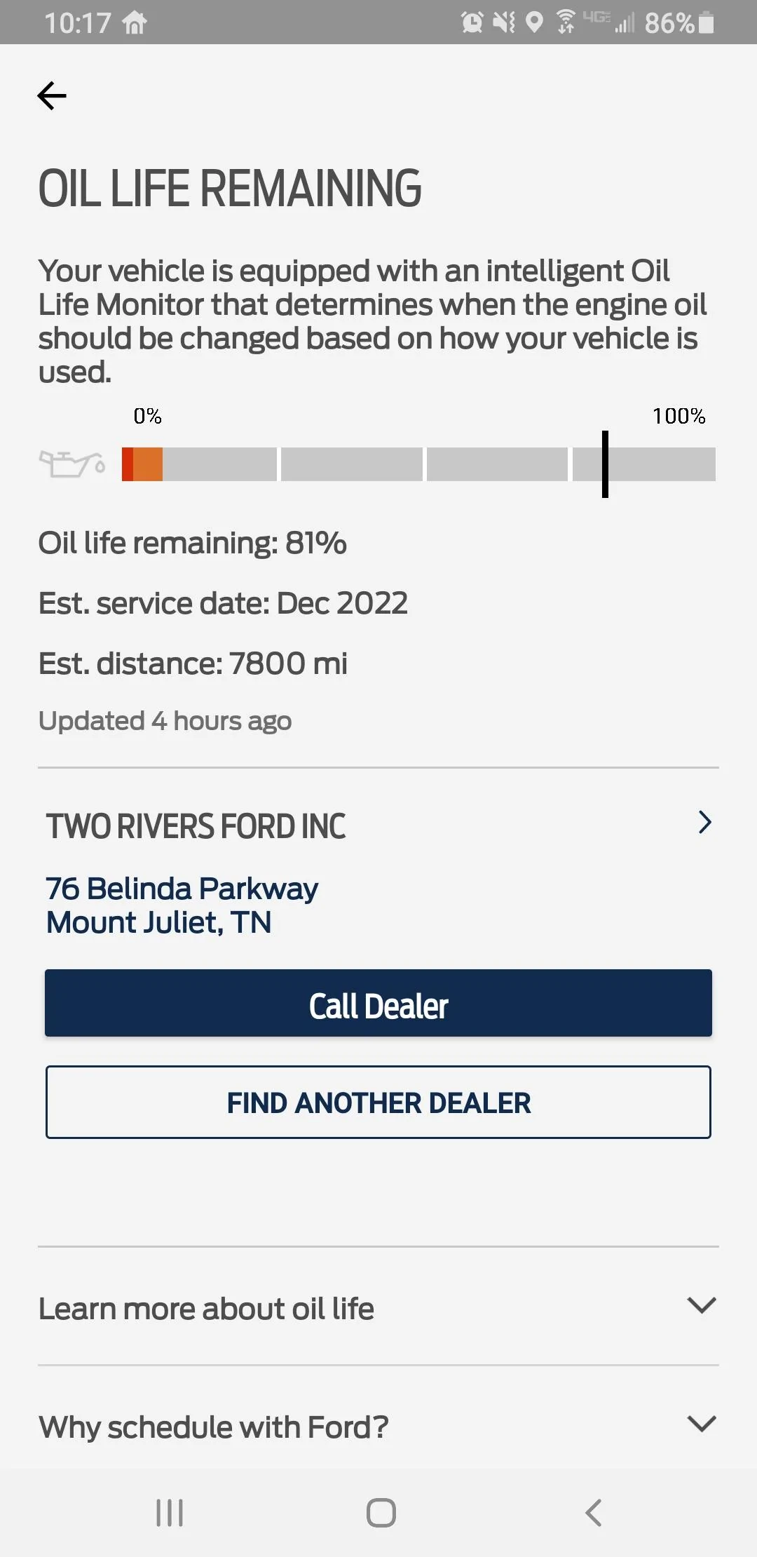 Ford Bronco Oil Change Interval Calculator Screenshot_20220402-221726_FordPass