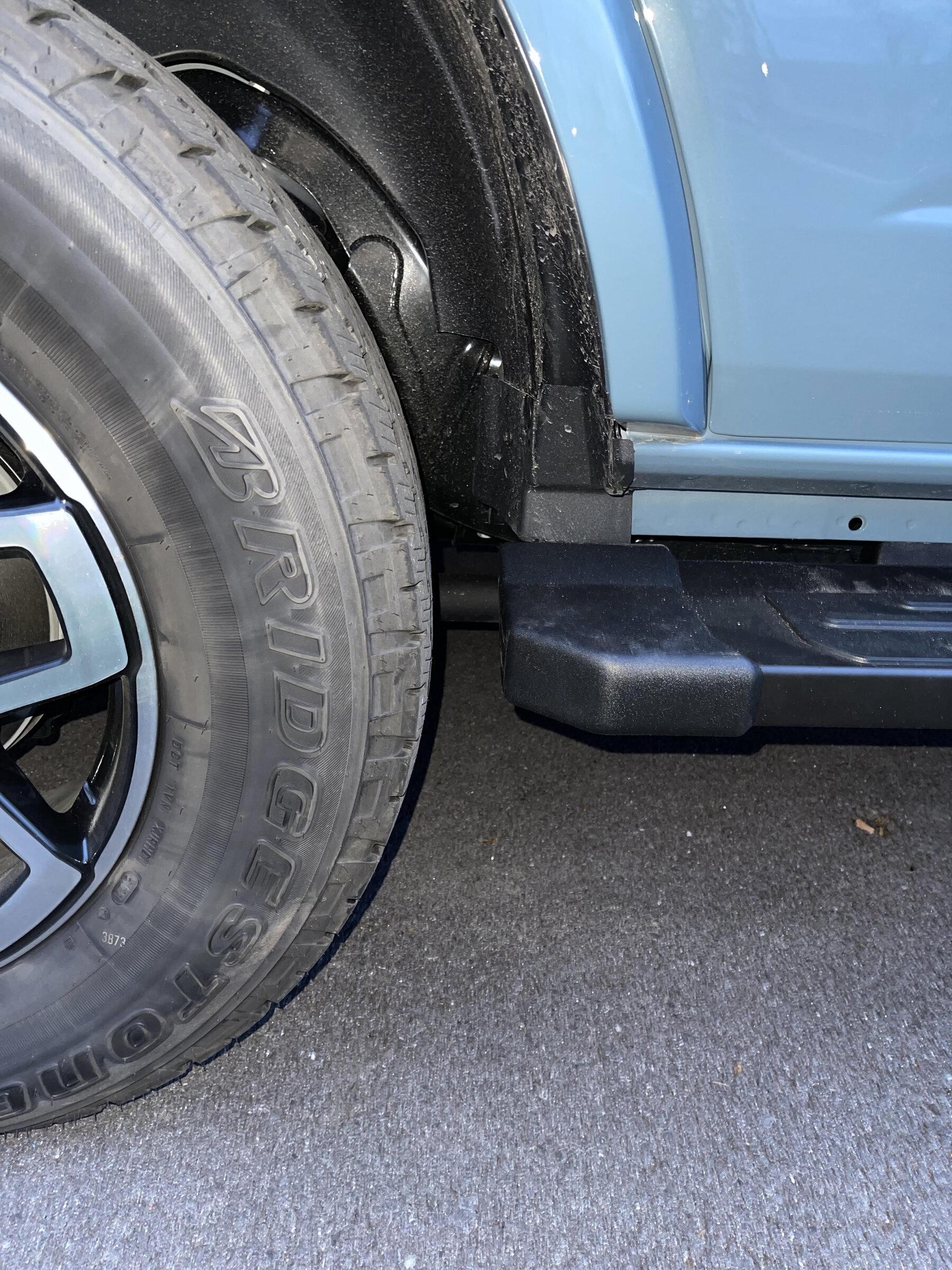 Ford Bronco Front Splash Guards/Mud Flap will NOT fit with Running Board Bronco4