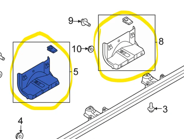 Ford Bronco WTB Rock Rail brackets Rock Rail brackets