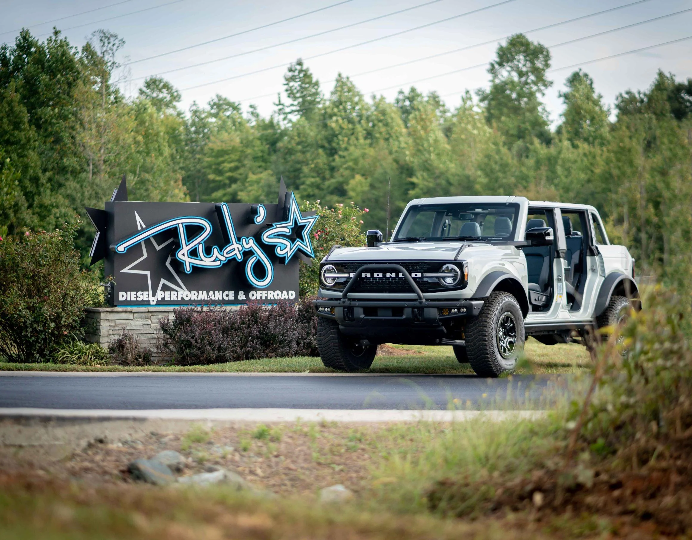 Ford Bronco Hello From Rudy's Performance Parts! Street Sign