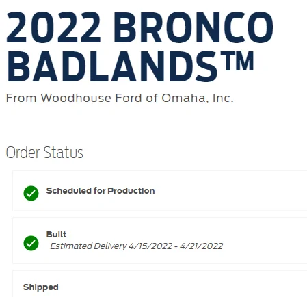 Ford Bronco 02/28/22 Build Week Thread 1649168085270