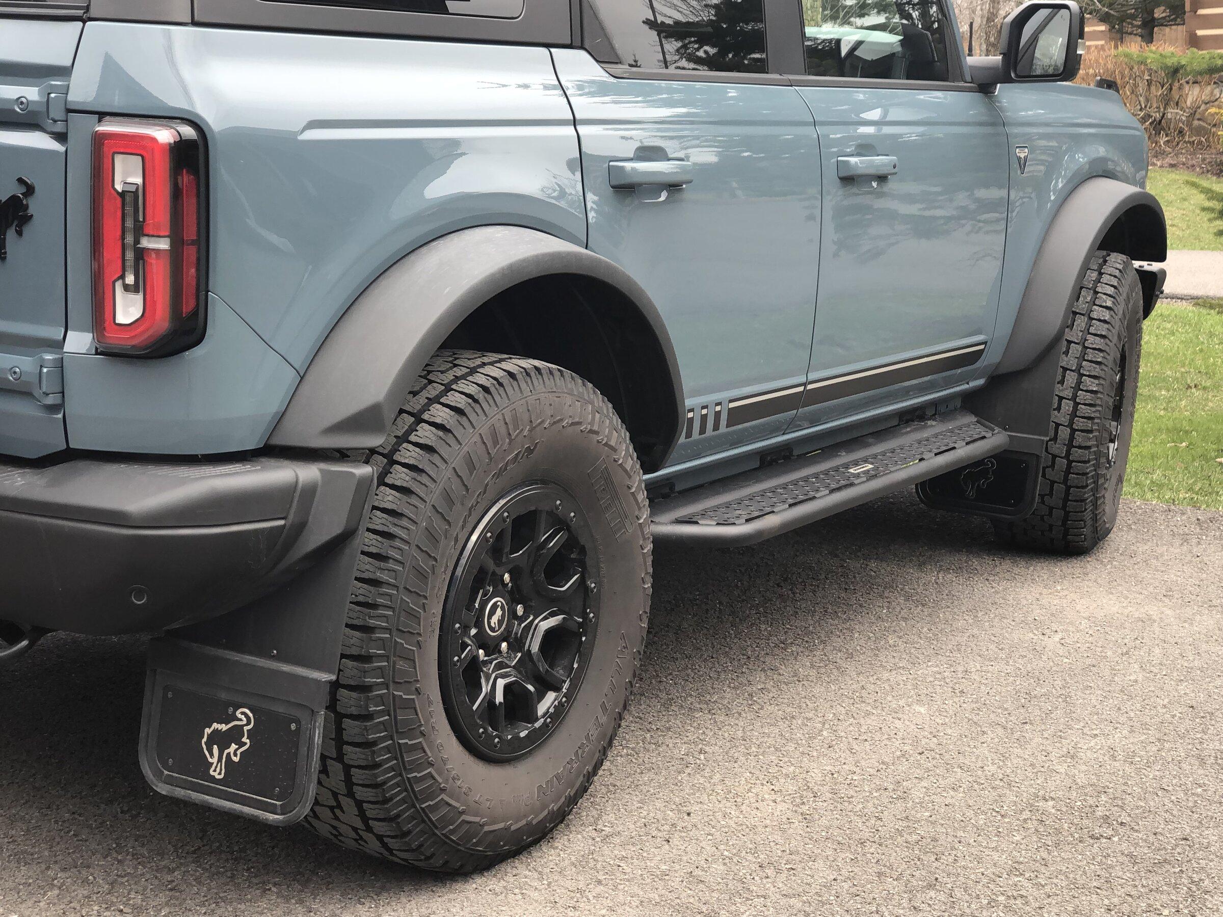 Ford Bronco Rokblokz mudflaps installed on Bronco AB8A3524-5A9E-4649-9B1B-E410EE994CD8
