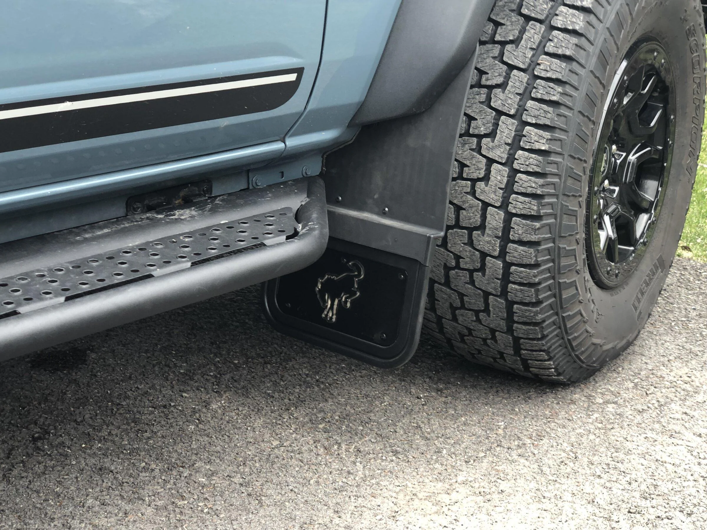 Ford Bronco Rokblokz mudflaps installed on Bronco 5A5D01F6-C7F5-460A-8430-31EDF1D219B5