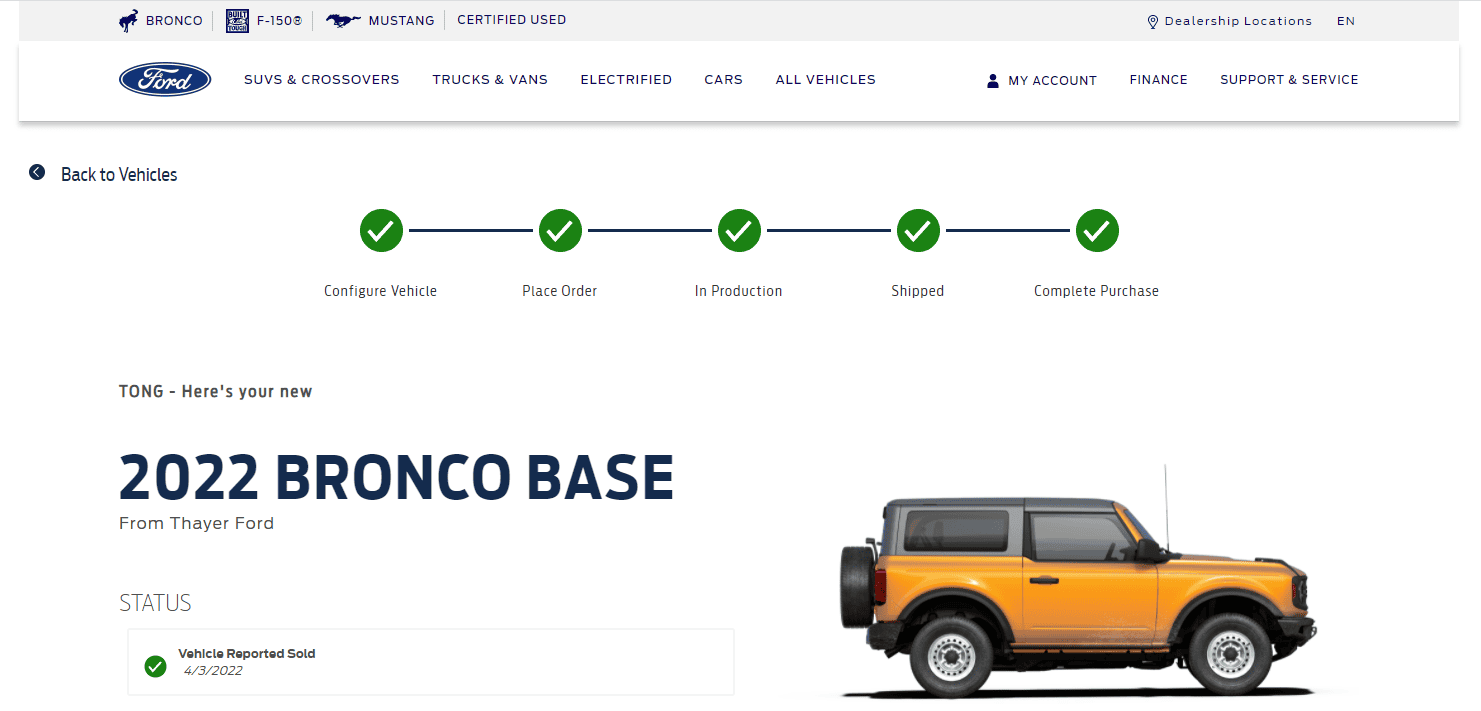 Ford Bronco 02/28/22 Build Week Thread Sold backdoor closi
