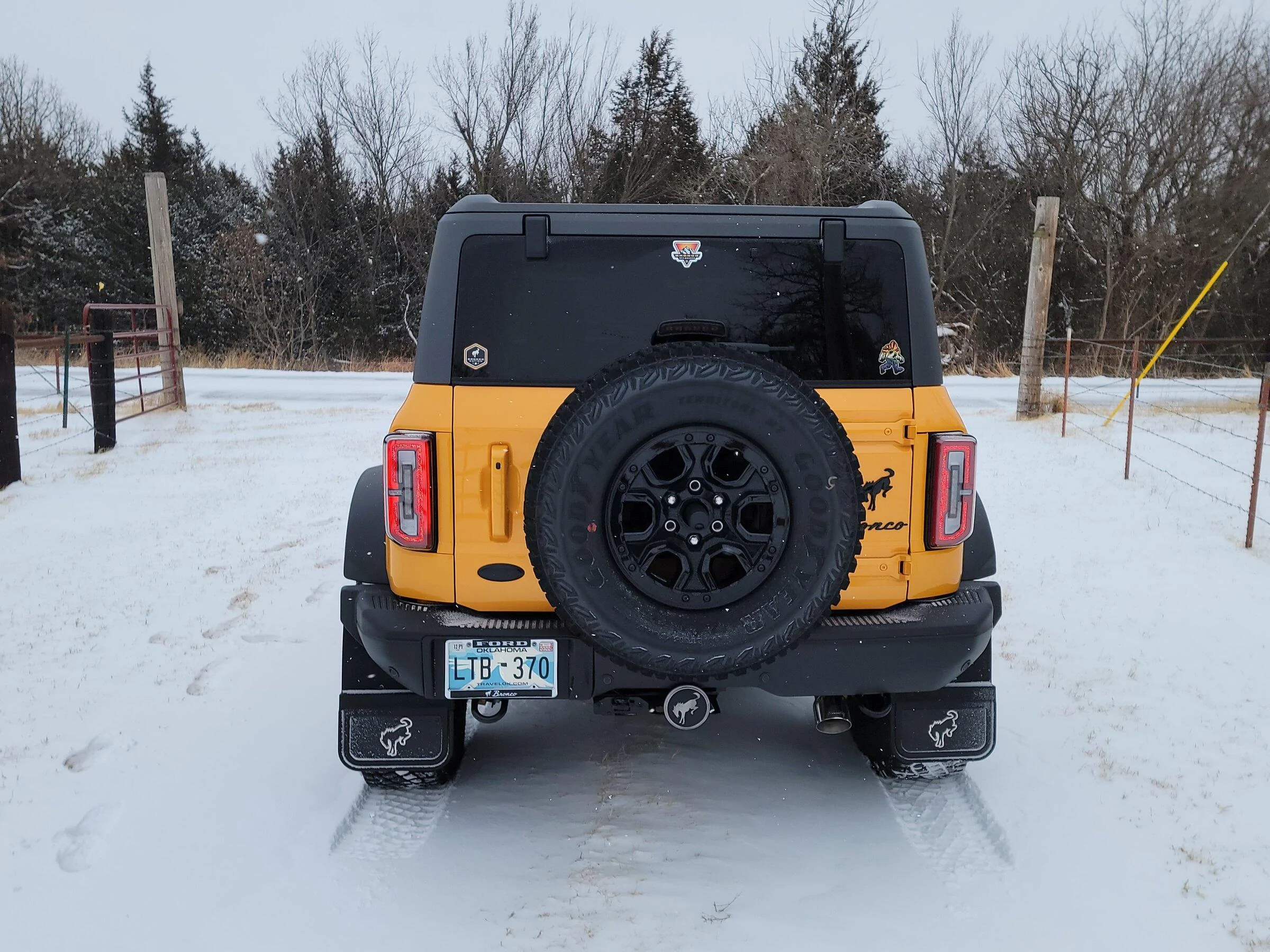 Ford Bronco Rokblokz mudflaps installed on Bronco 20220203_120335