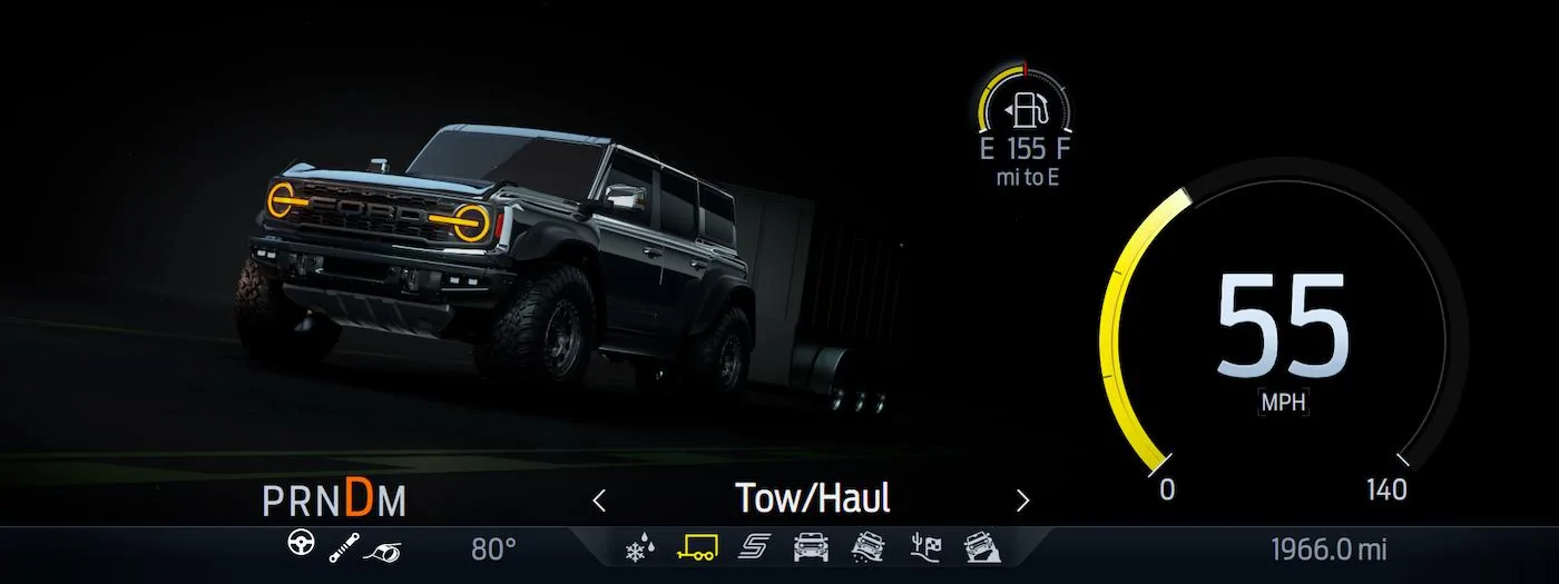 Ford Bronco Bronco Raptor Digital Cluster Drive Modes Animation & Demo Bronco Raptor_04_Tow Haul