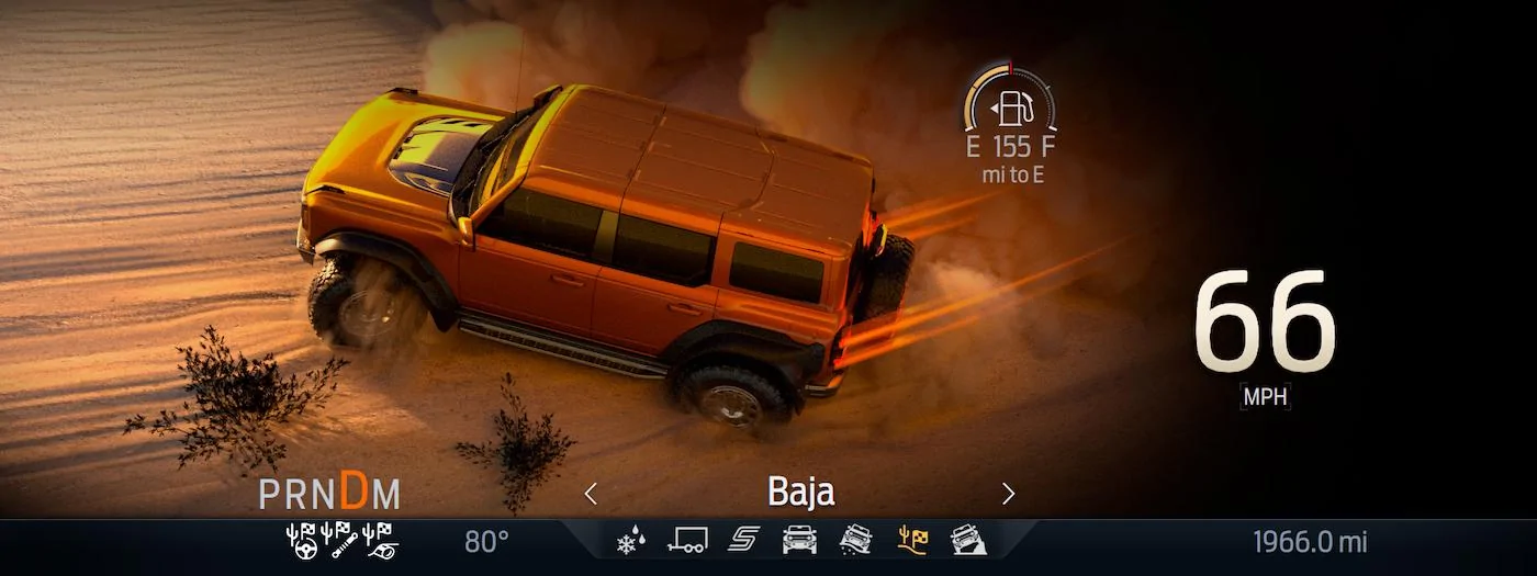 Ford Bronco Bronco Raptor Digital Cluster Drive Modes Animation & Demo Bronco Raptor_10_Baja