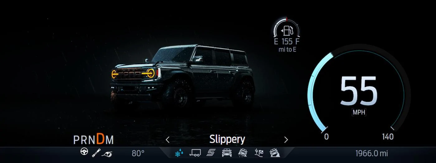 Ford Bronco Bronco Raptor Digital Cluster Drive Modes Animation & Demo Bronco Raptor_03_Slippery