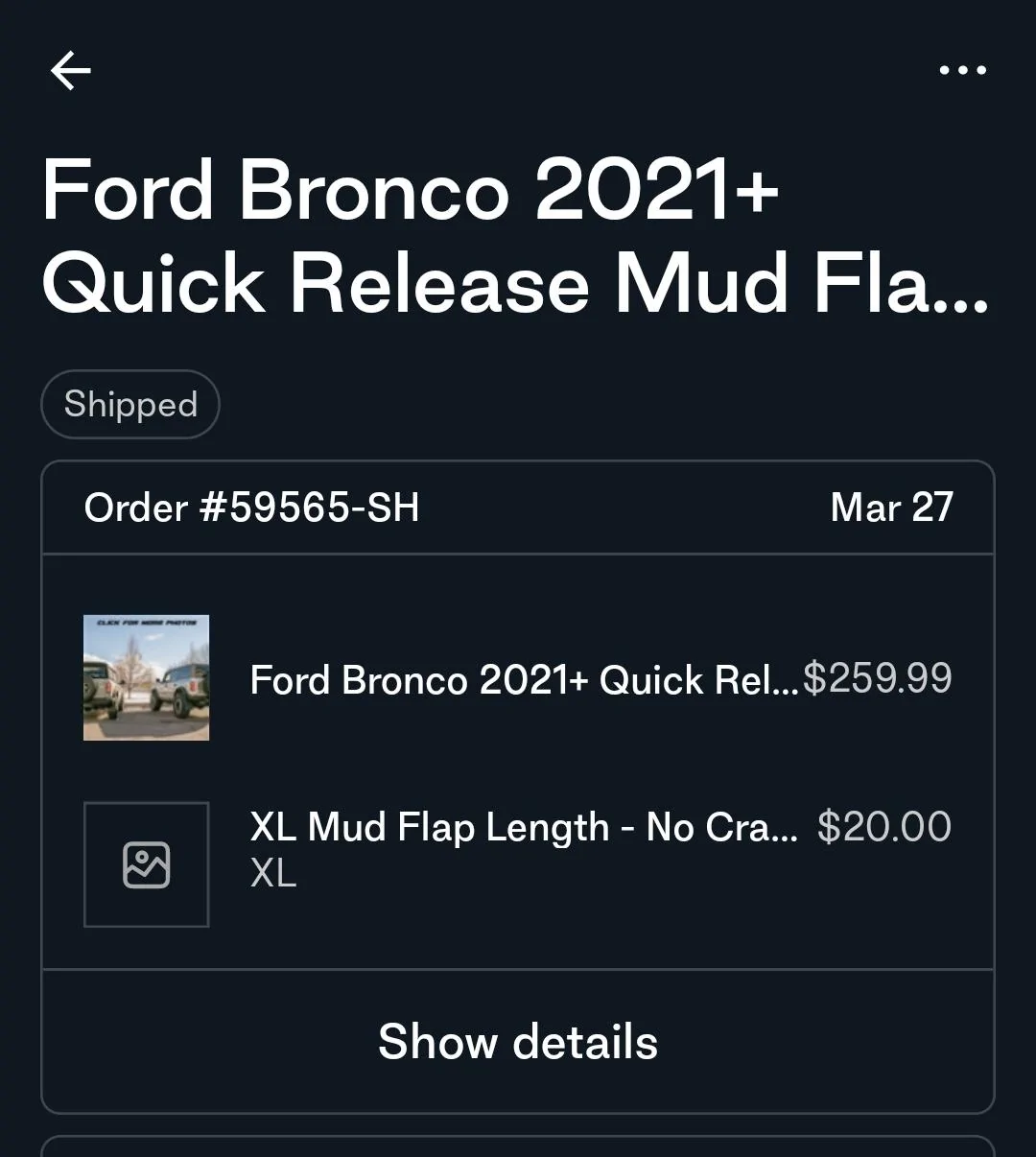 Ford Bronco Rokblokz mudflaps installed on Bronco Screenshot_20220407-121137_Sho