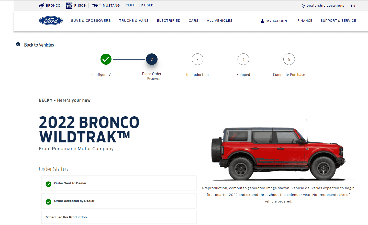 Ford Bronco Status Question 1649428101657