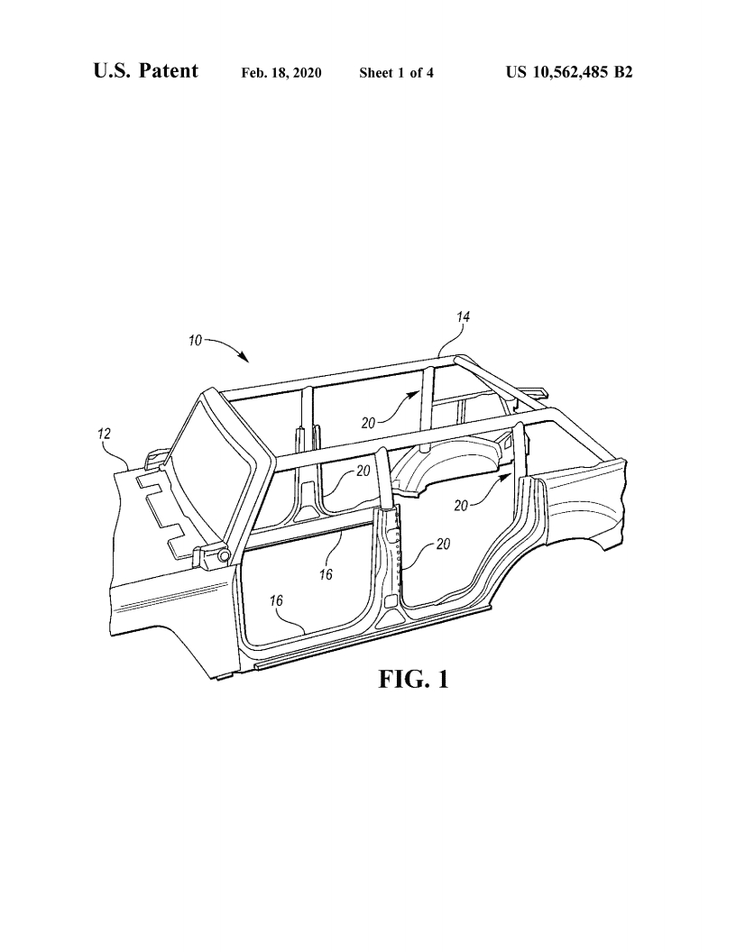 Ford Bronco Patent: Removable Seat Belt Post for a Vehicle Having a Removable Roof bronco-removable-seat-belt-patent-2