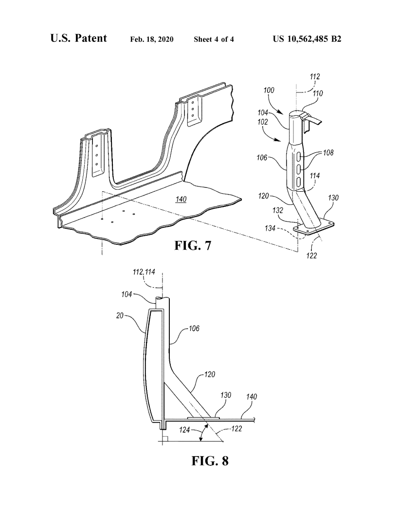 Ford Bronco Patent: Removable Seat Belt Post for a Vehicle Having a Removable Roof bronco-removable-seat-belt-patent-5