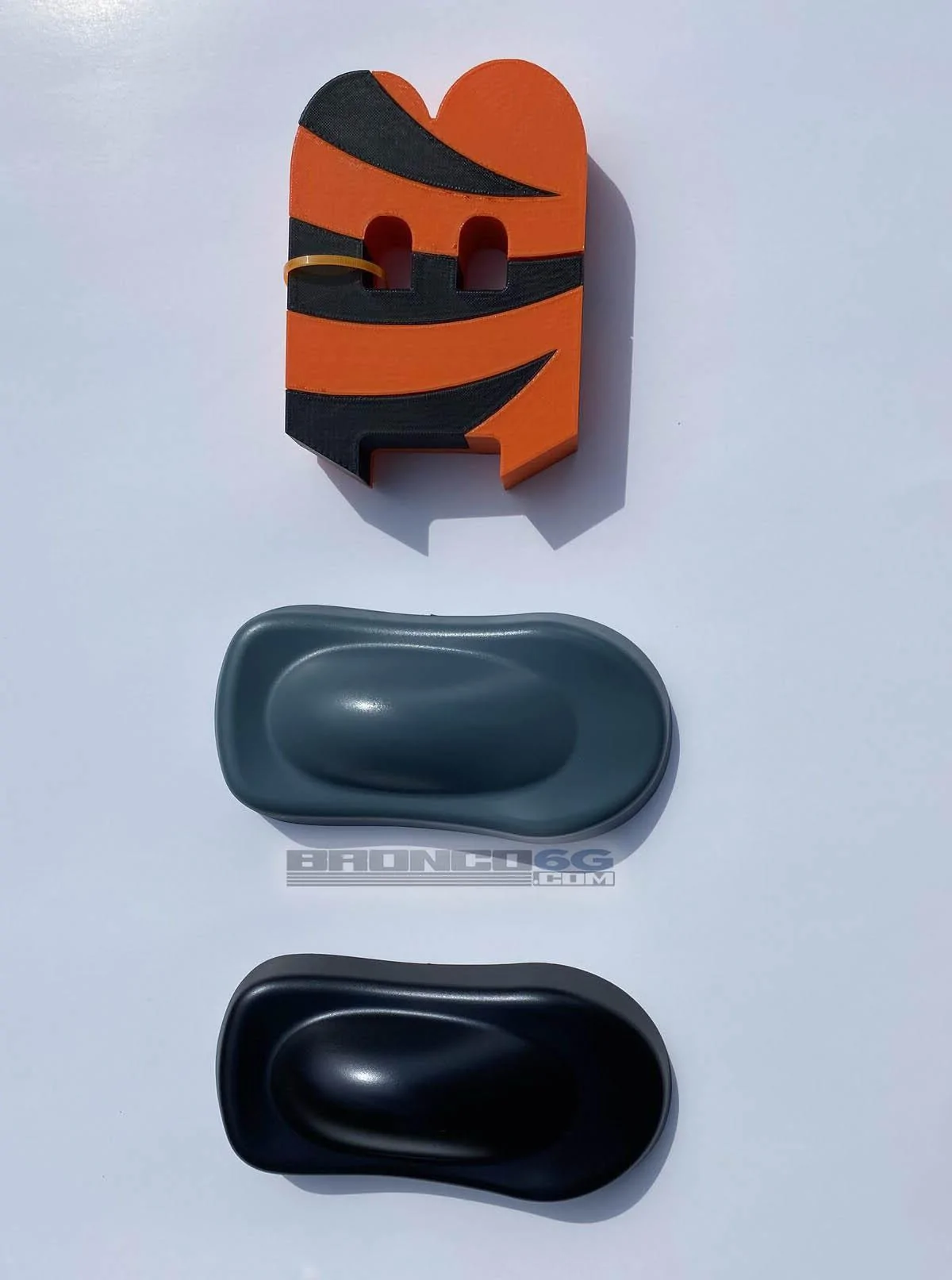 Ford Bronco Painted Physical Color Samples Experiment: Antimatter Blue vs. Area 51 vs. Area 51 vs Cactus Gray (Now Clear Coated) Paint Samples of 2021 Bronco colors Area 51 vs Antimatter Blue 1