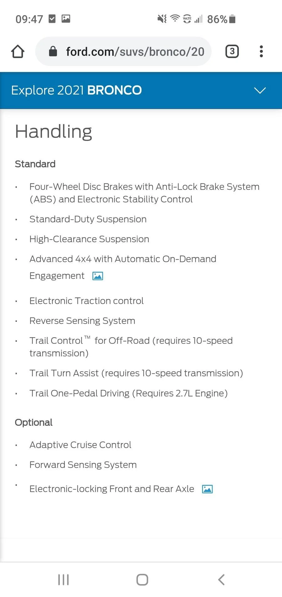 Ford Bronco Badlands suspension vs Wildtrak Screenshot_20200829-094733_Chrom
