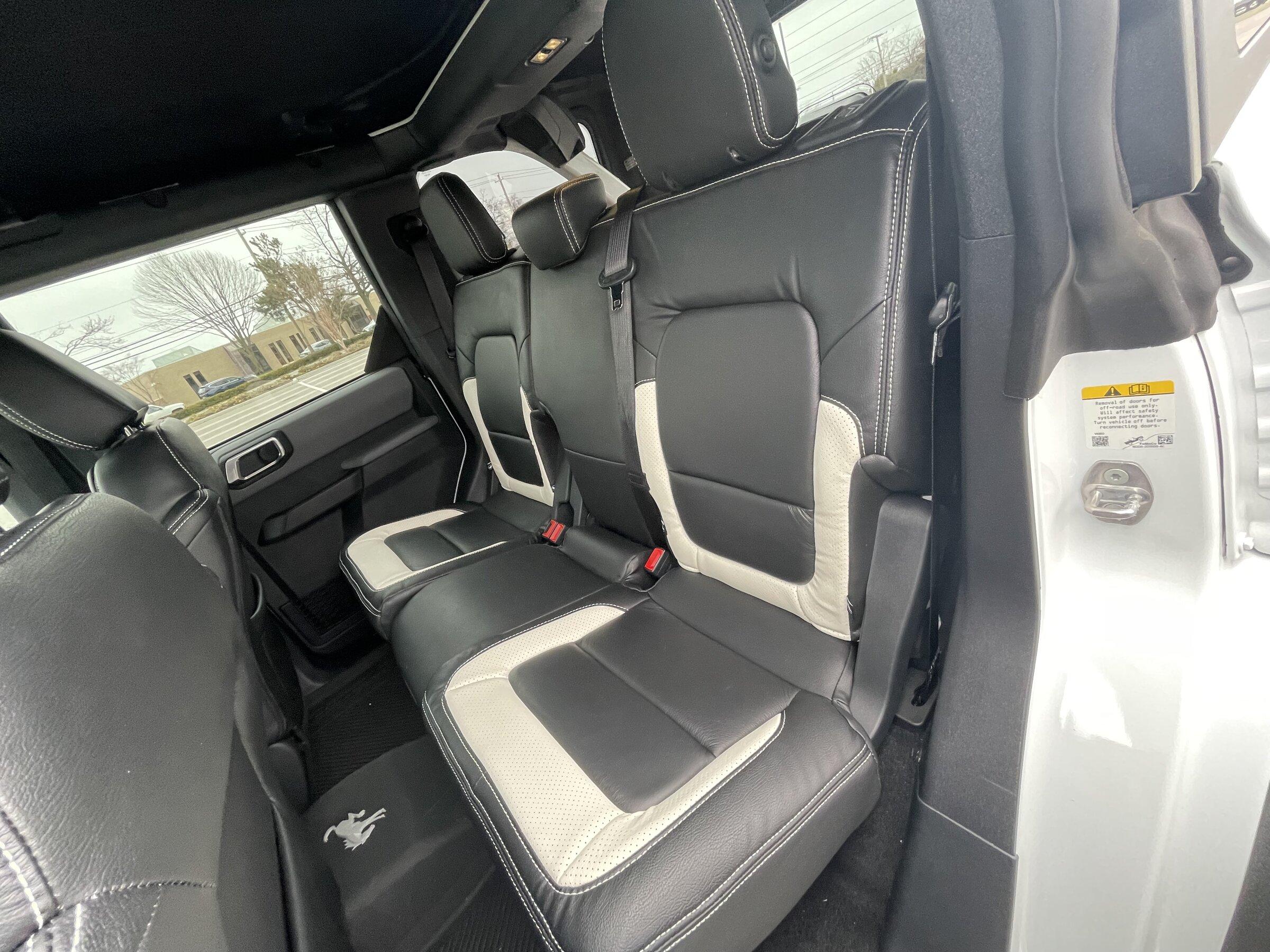 Ford Bronco Katskin leather interior, RC steps installed IMG-9052