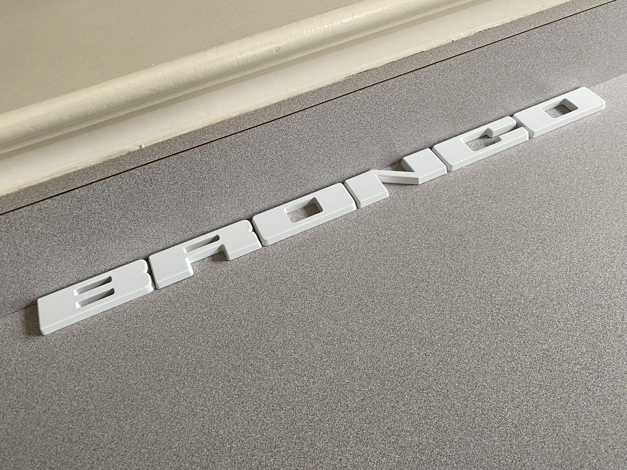 Ford Bronco Removed grill letters, ideas for display 80EA529B-0569-4614-942E-A91362110AA4