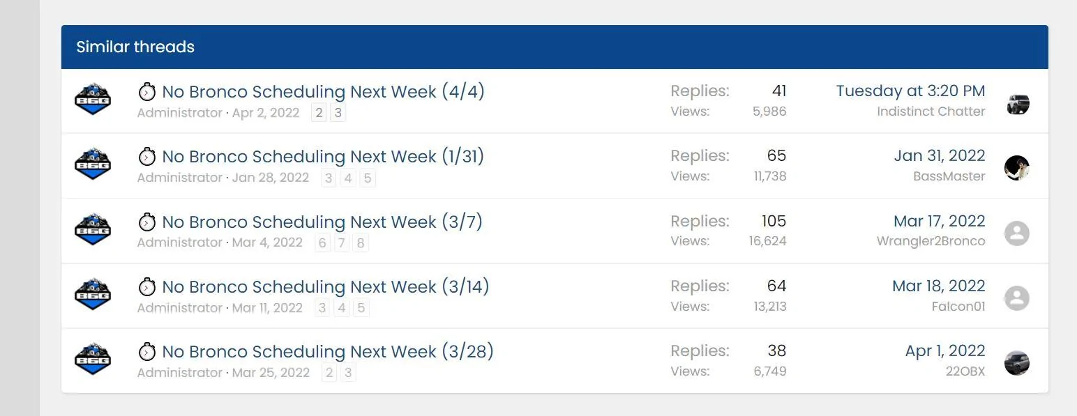 Ford Bronco ⏱ No Bronco Scheduling Next Week (4/11) emSWpNT