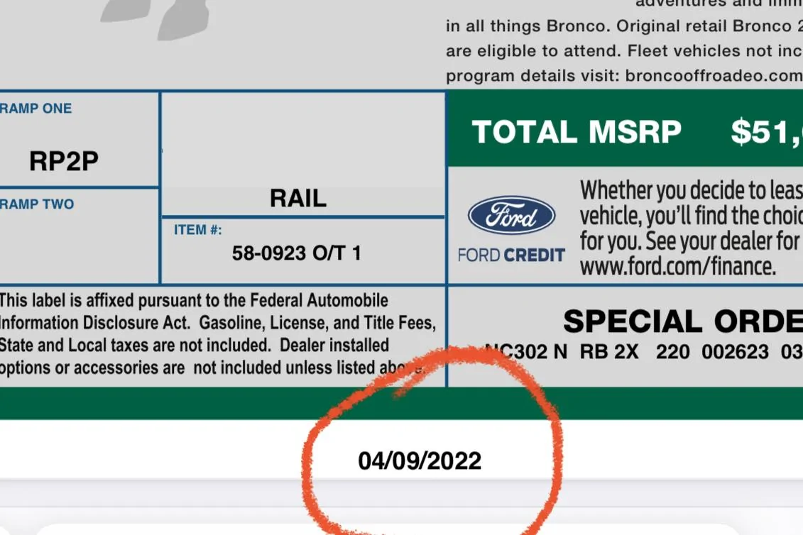Ford Bronco What is this number? A0A8F8F3-780A-4C58-8B7C-421A585B3D19