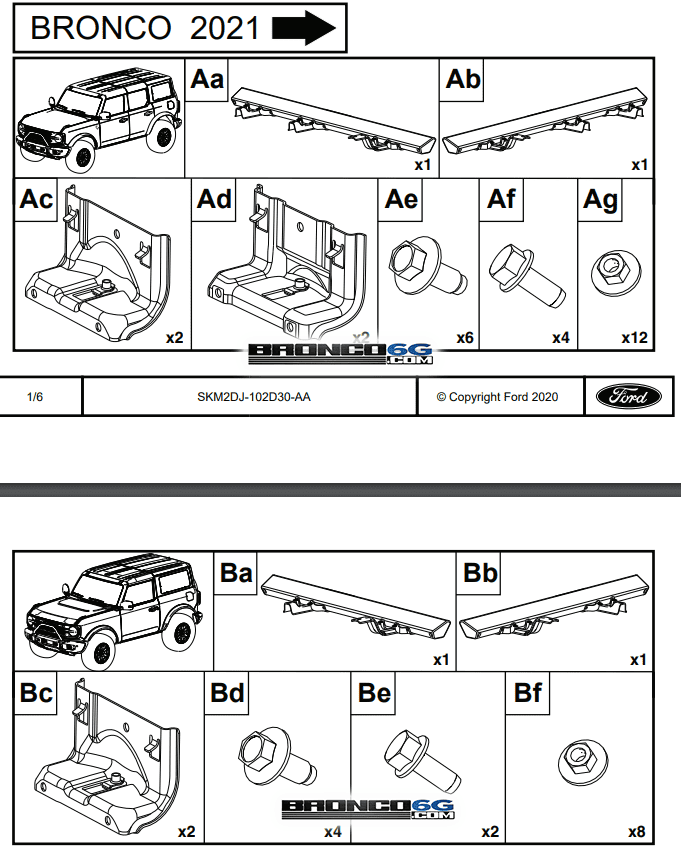 Ford Bronco Need rock rail installation instructions 2021 Ford Bronco rock rail kit 1