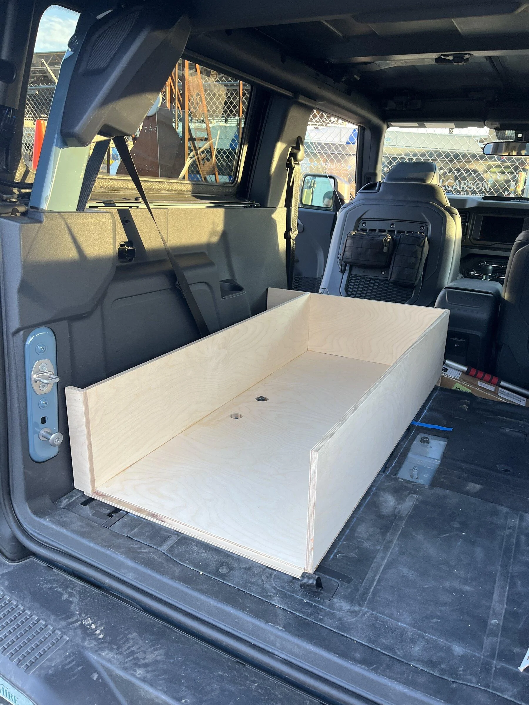 Ford Bronco 2 Door Rear Seat Delete With Storage Drawers IMG_8781