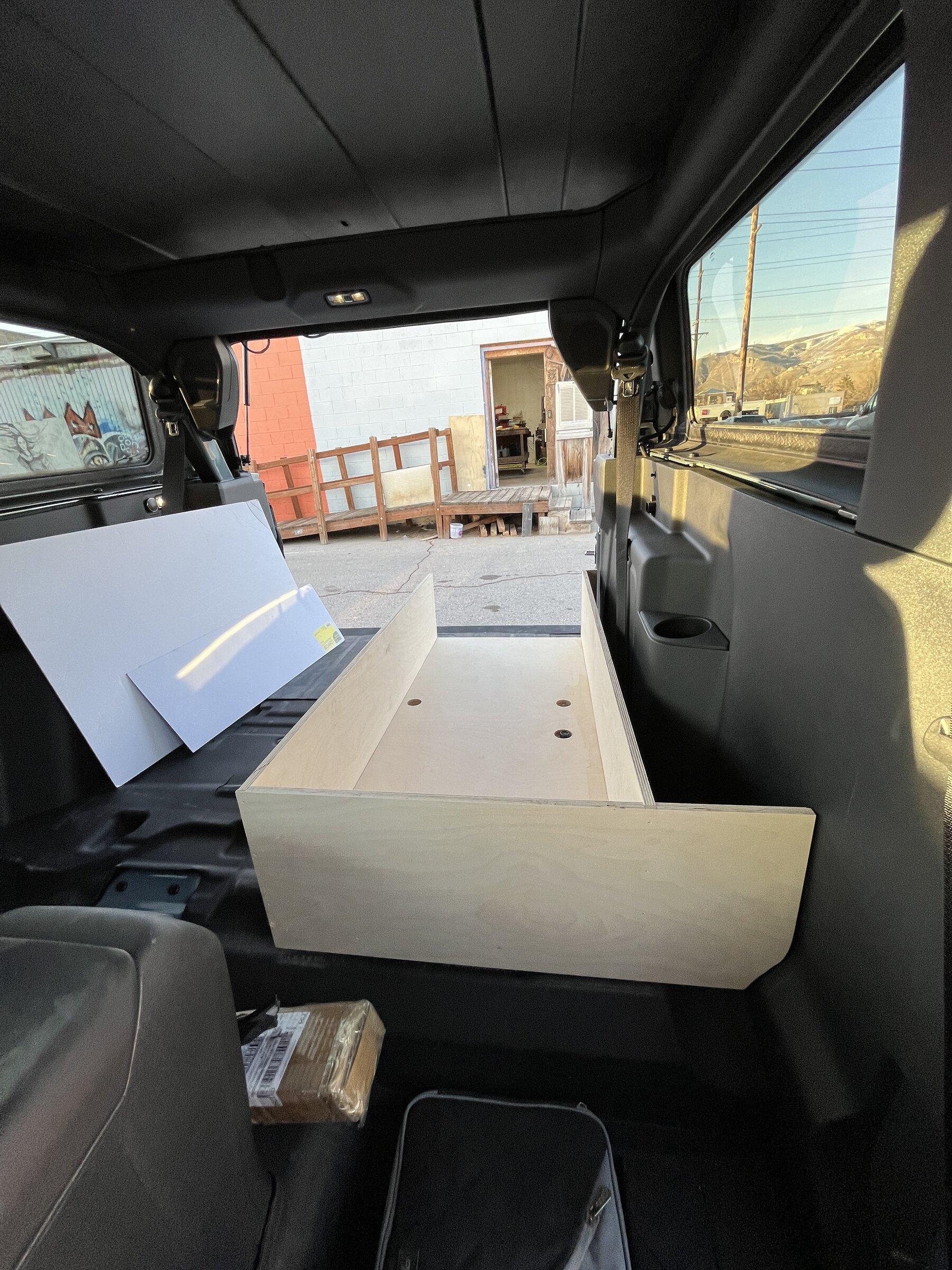 Ford Bronco 2 Door Rear Seat Delete With Storage Drawers IMG_8785.JPG