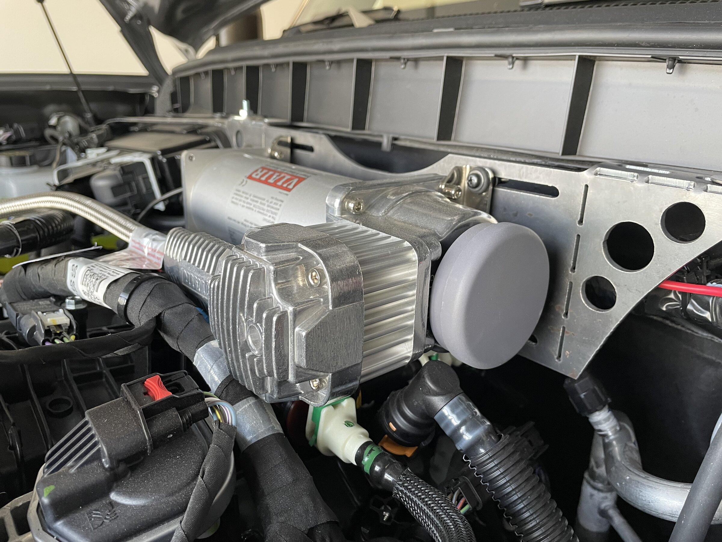 Ford Bronco Single Compressor Under Hood Mounting Solution IMG-3746