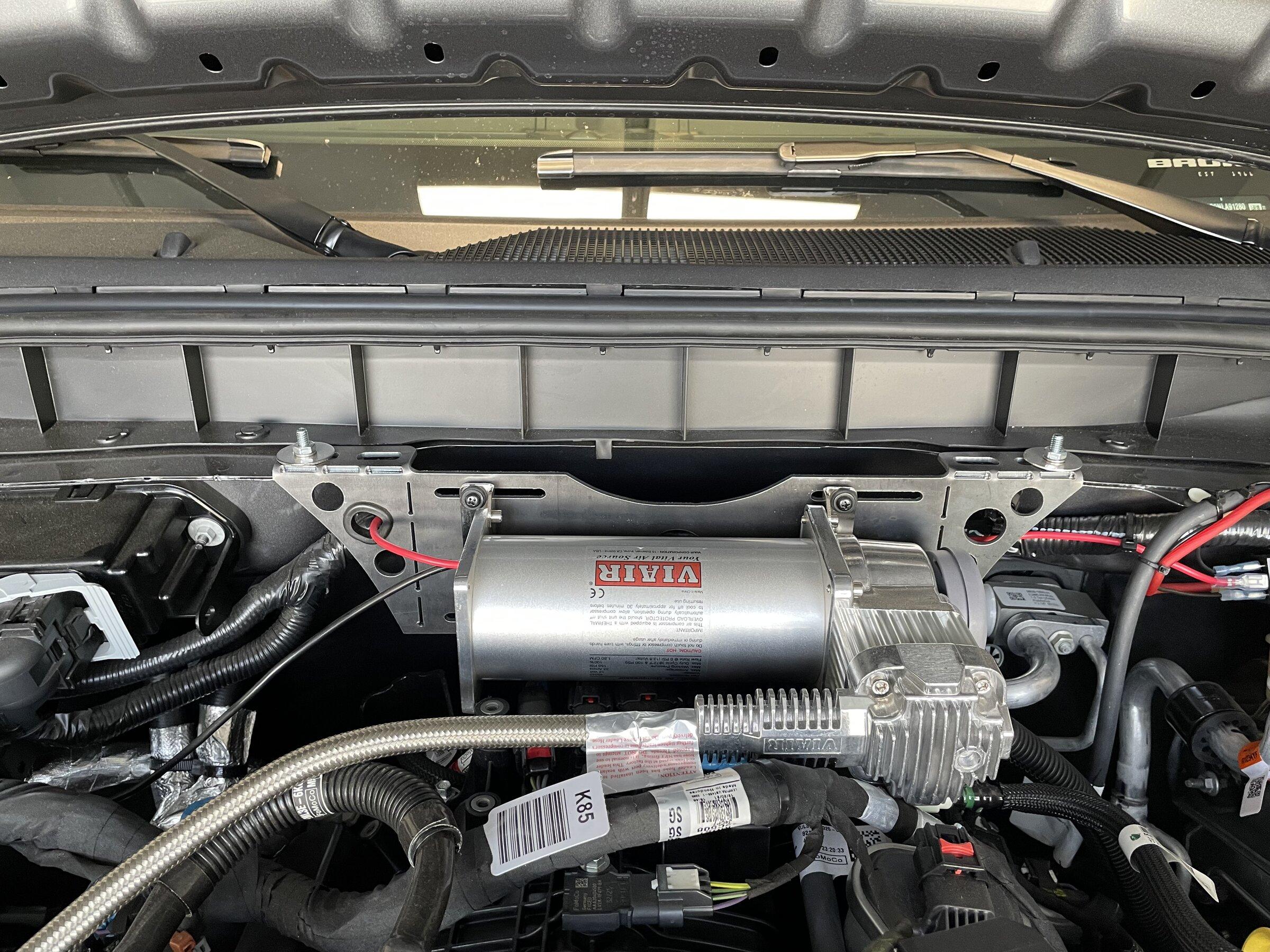 Ford Bronco Single Compressor Under Hood Mounting Solution IMG-3745