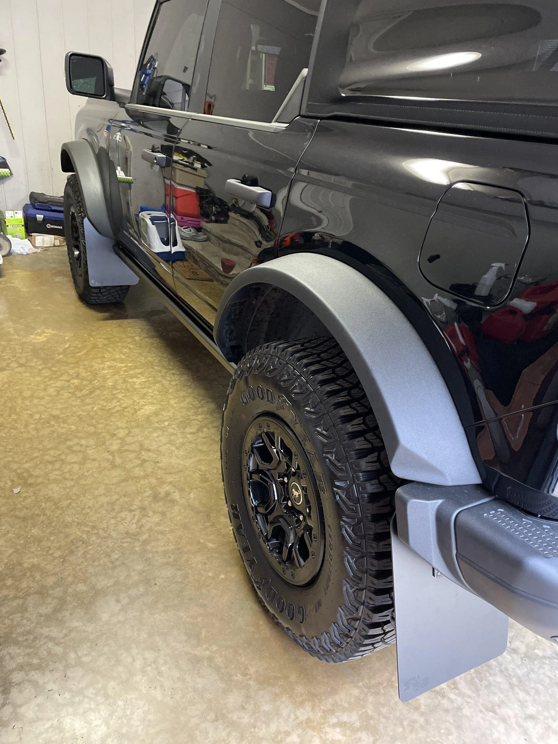 Ford Bronco Rokblokz mudflaps installed on Bronco 44F8265E-E1DF-4637-B62D-EA327BA390FE