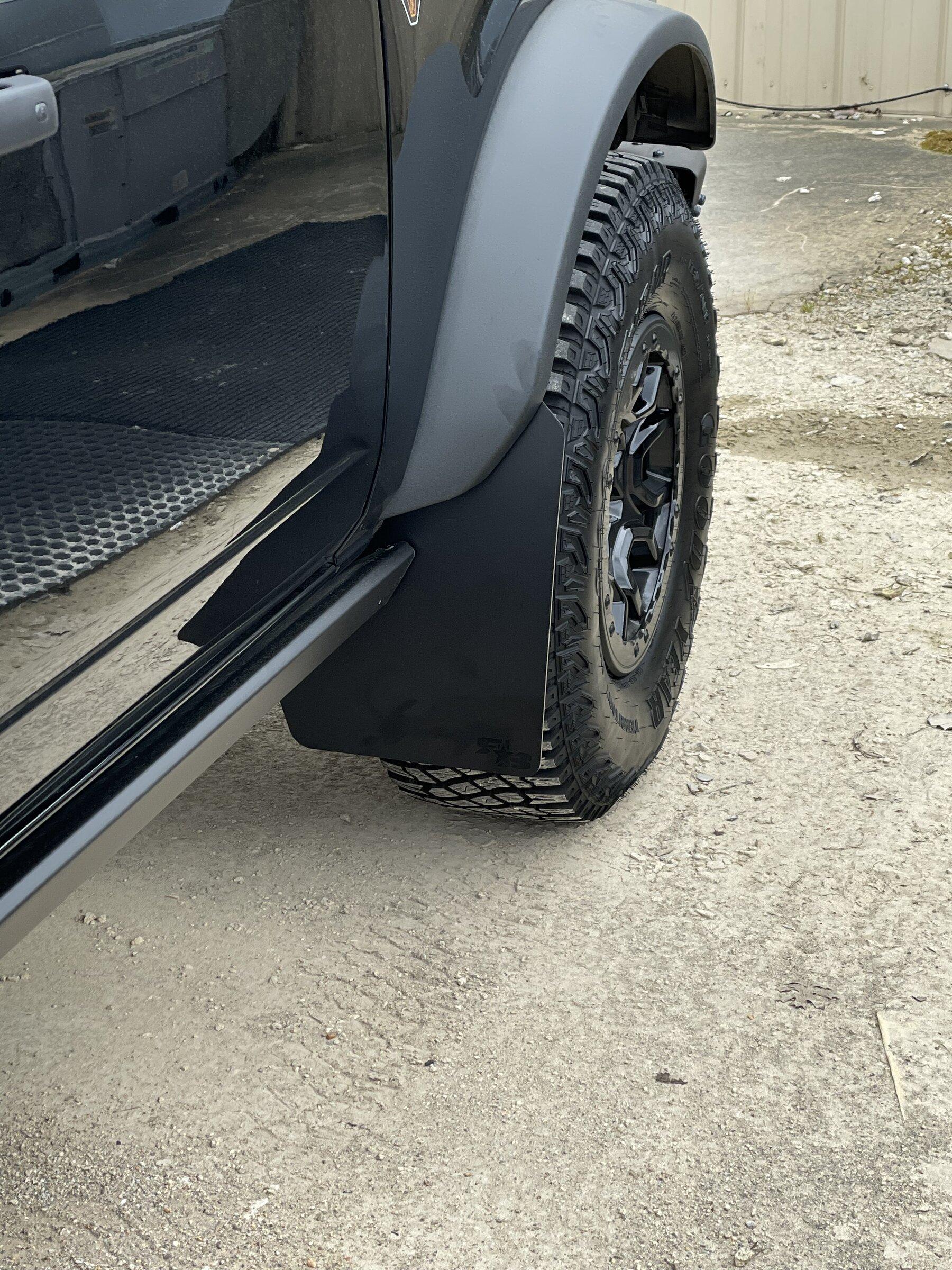 Ford Bronco Rokblokz mudflaps installed on Bronco AA76DBEB-81A2-4217-AAC3-D140956B3A71