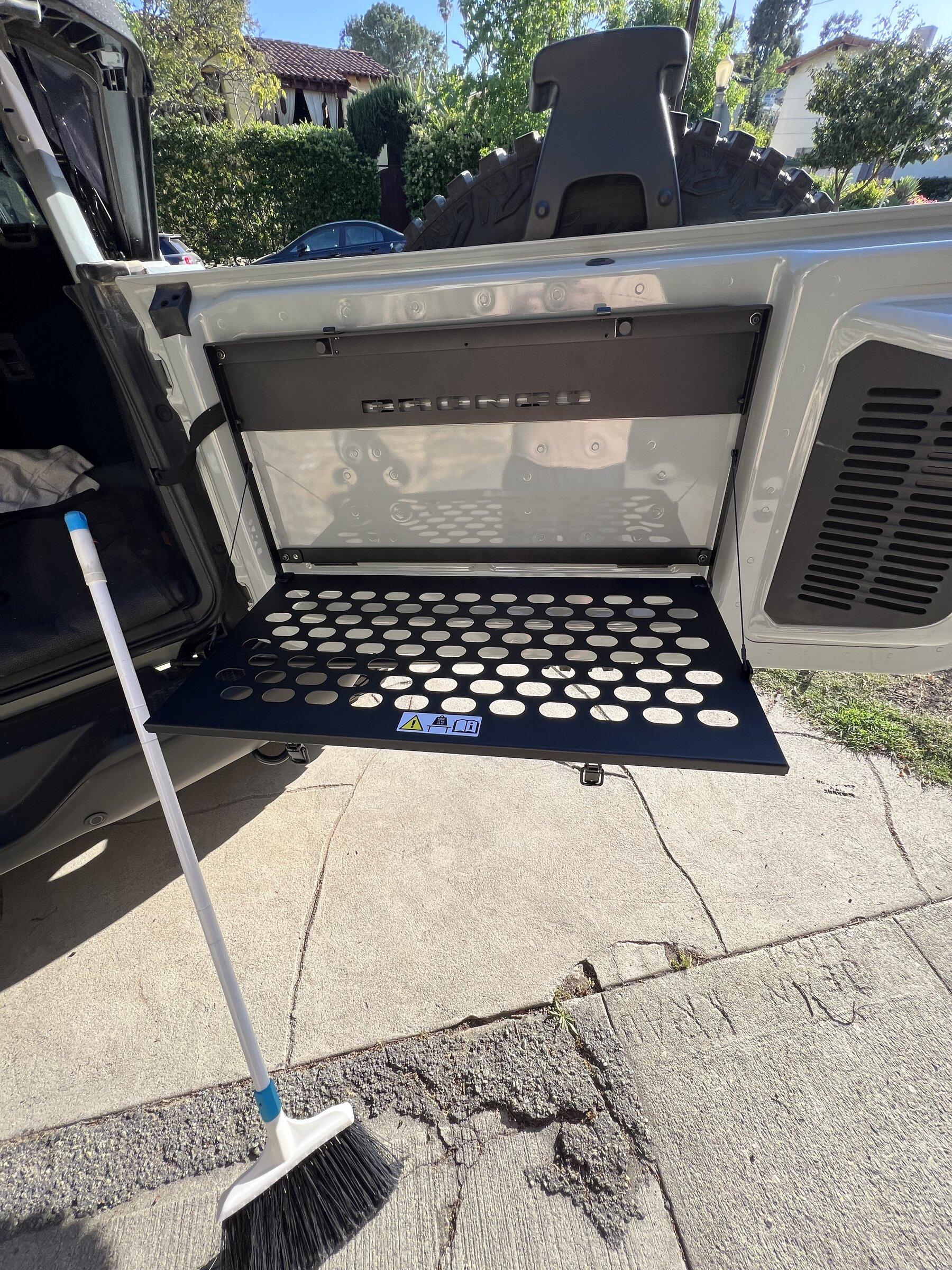 Ford Bronco Installed the Tailgate Table today IMG_2534