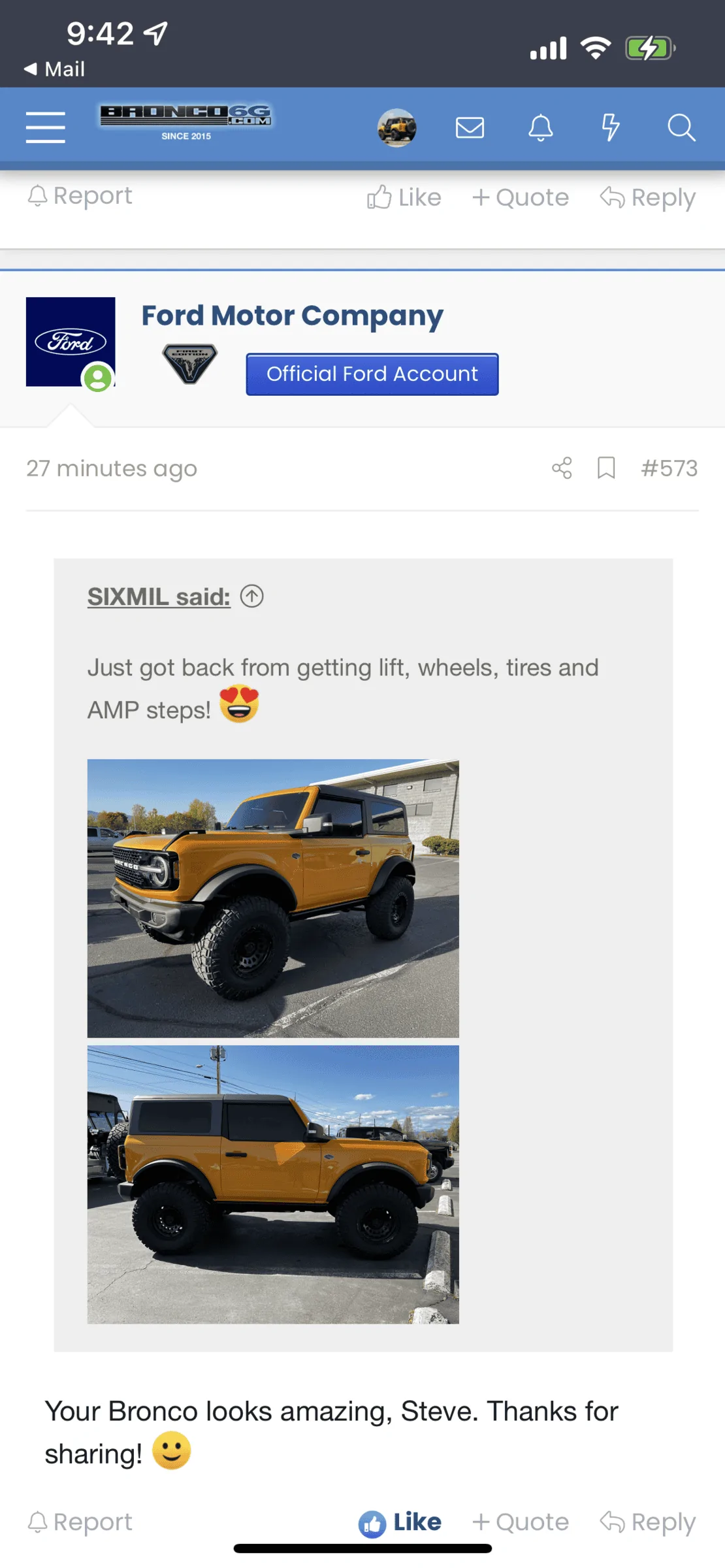 Ford Bronco 2022 2Dr Wildtrak Cyber Orange on 37’s 3645BFED-353A-4914-A72D-76C9D02BD2FE